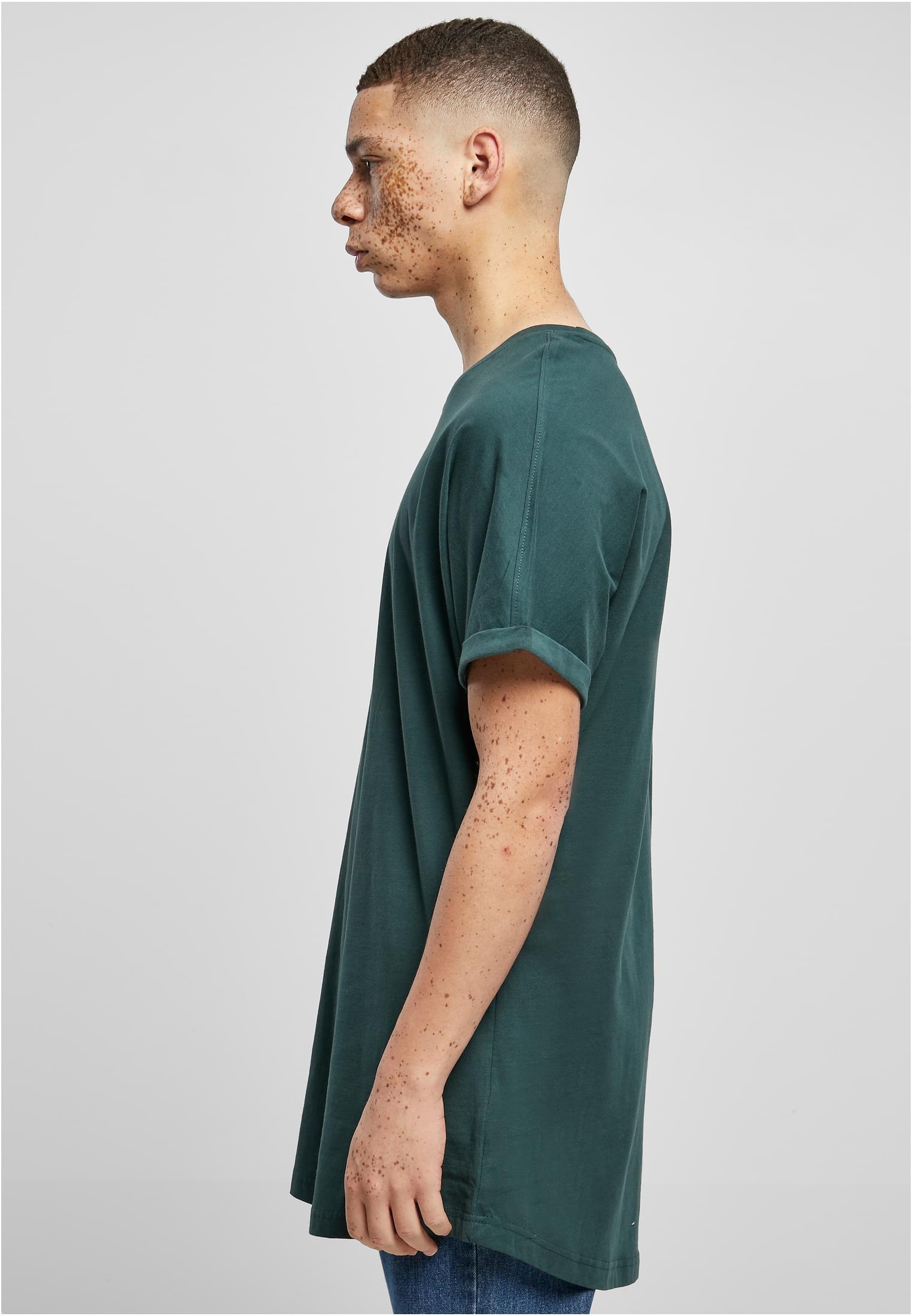 Long Shaped Turnup Tee | bottlegreen