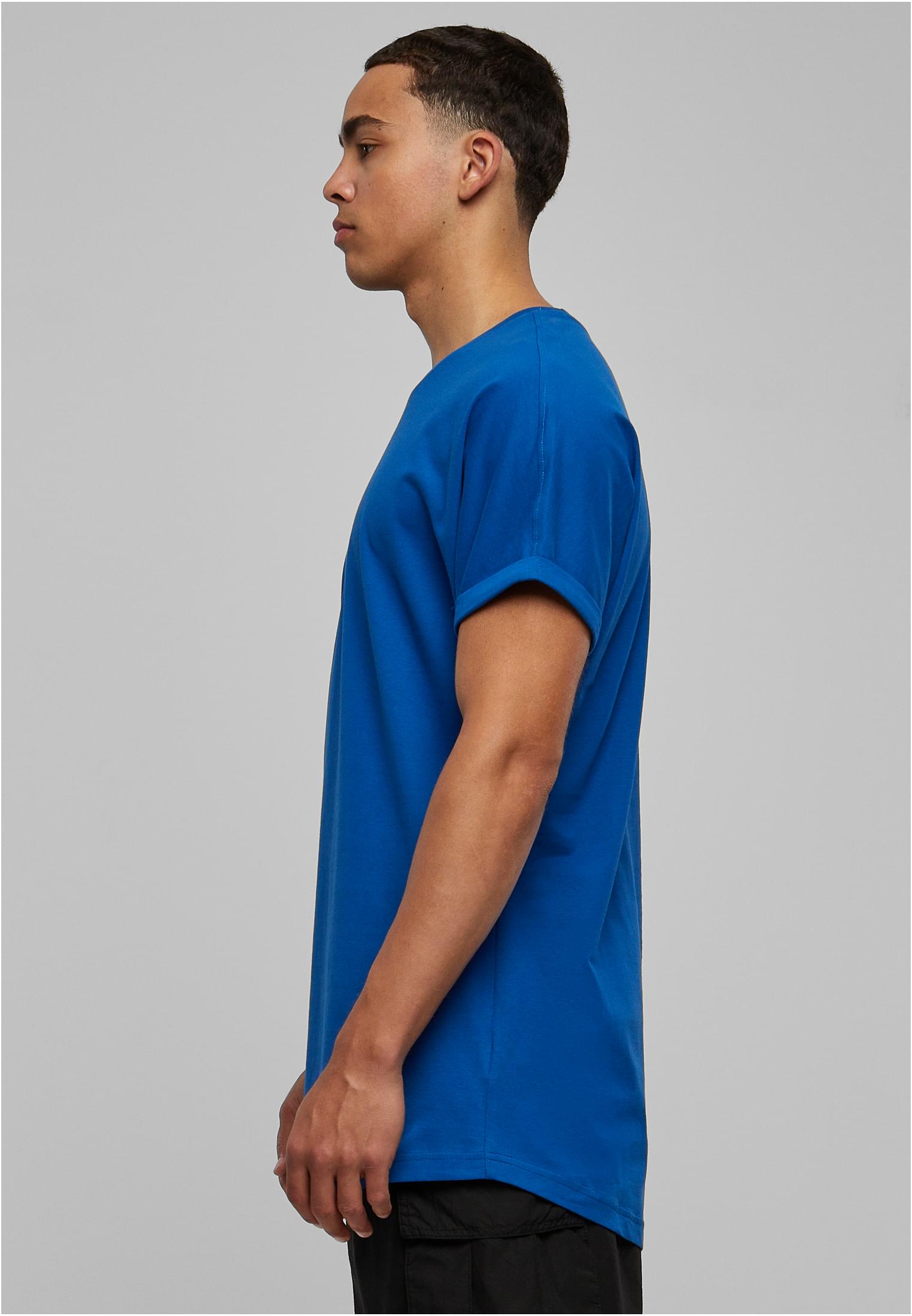 Long Shaped Turnup Tee | sporty blue