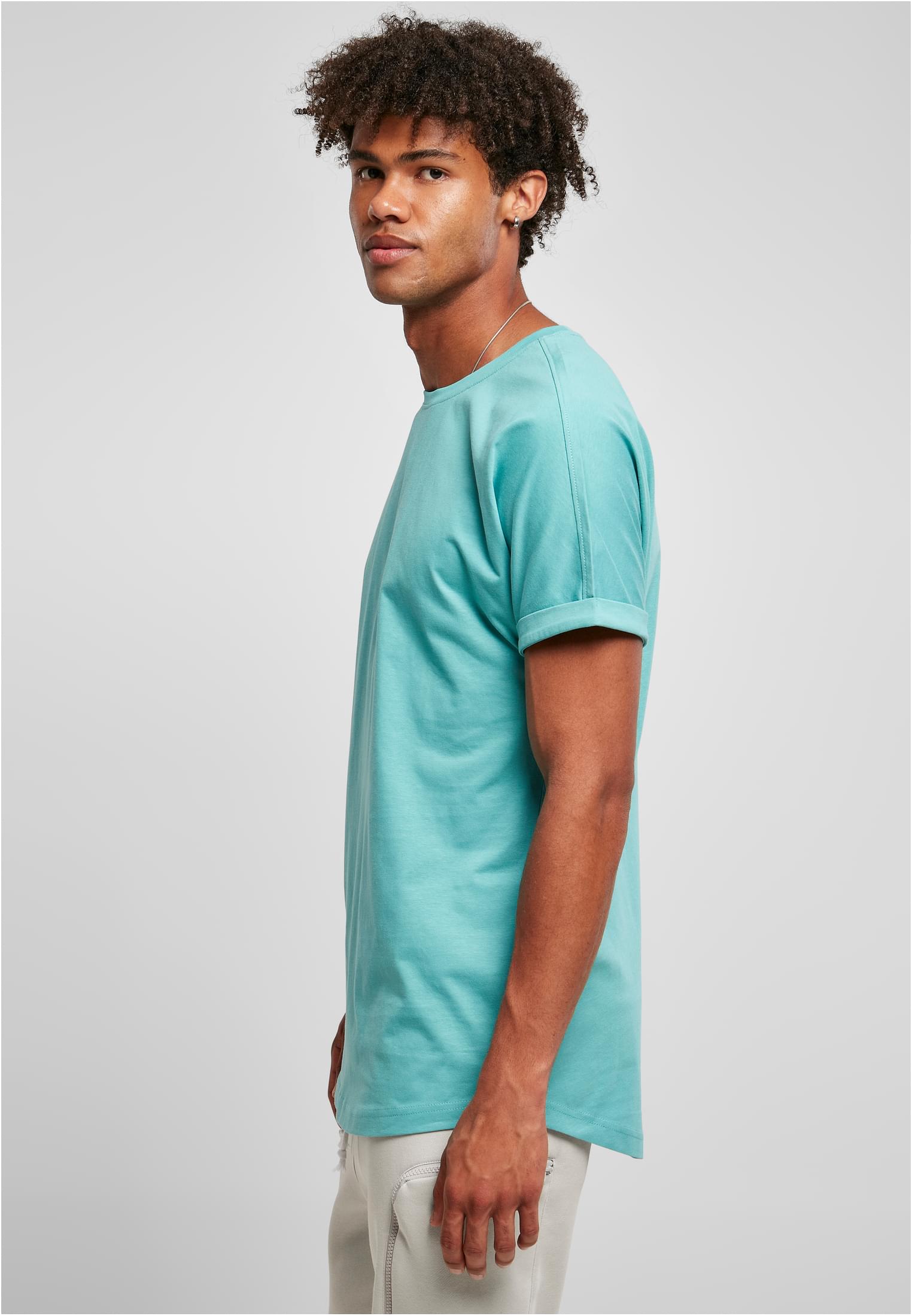 Long Shaped Turnup Tee | glass