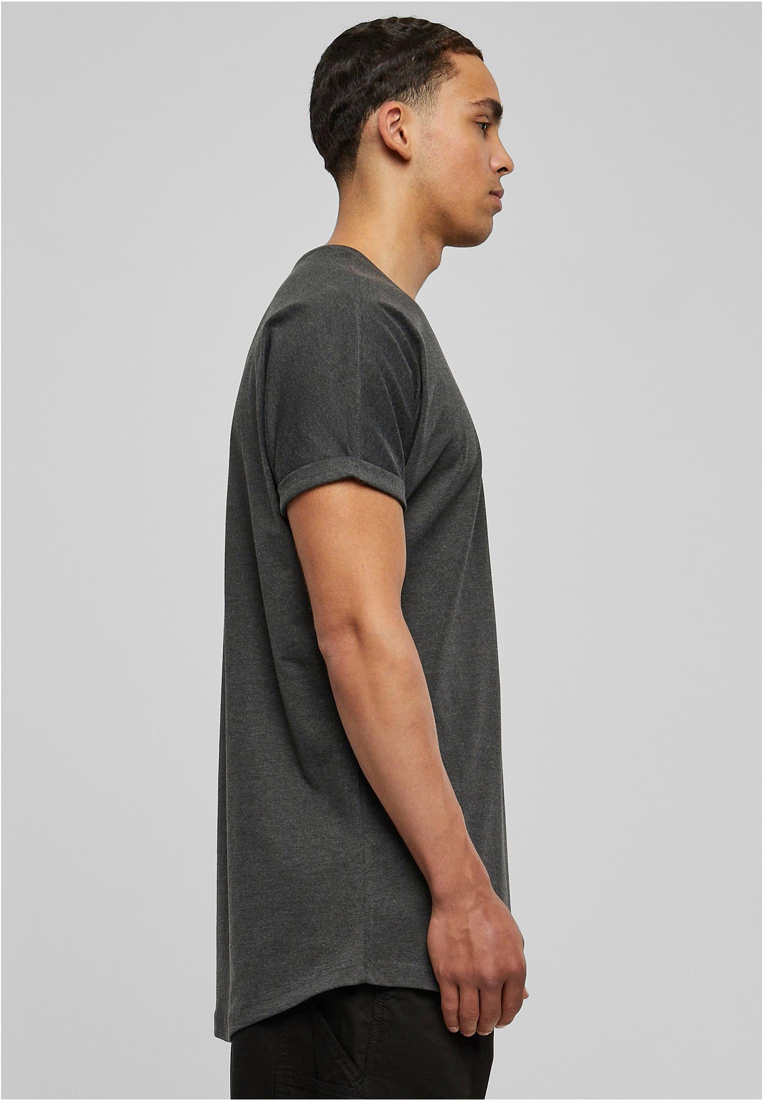 Long Shaped Turnup Tee | charcoal