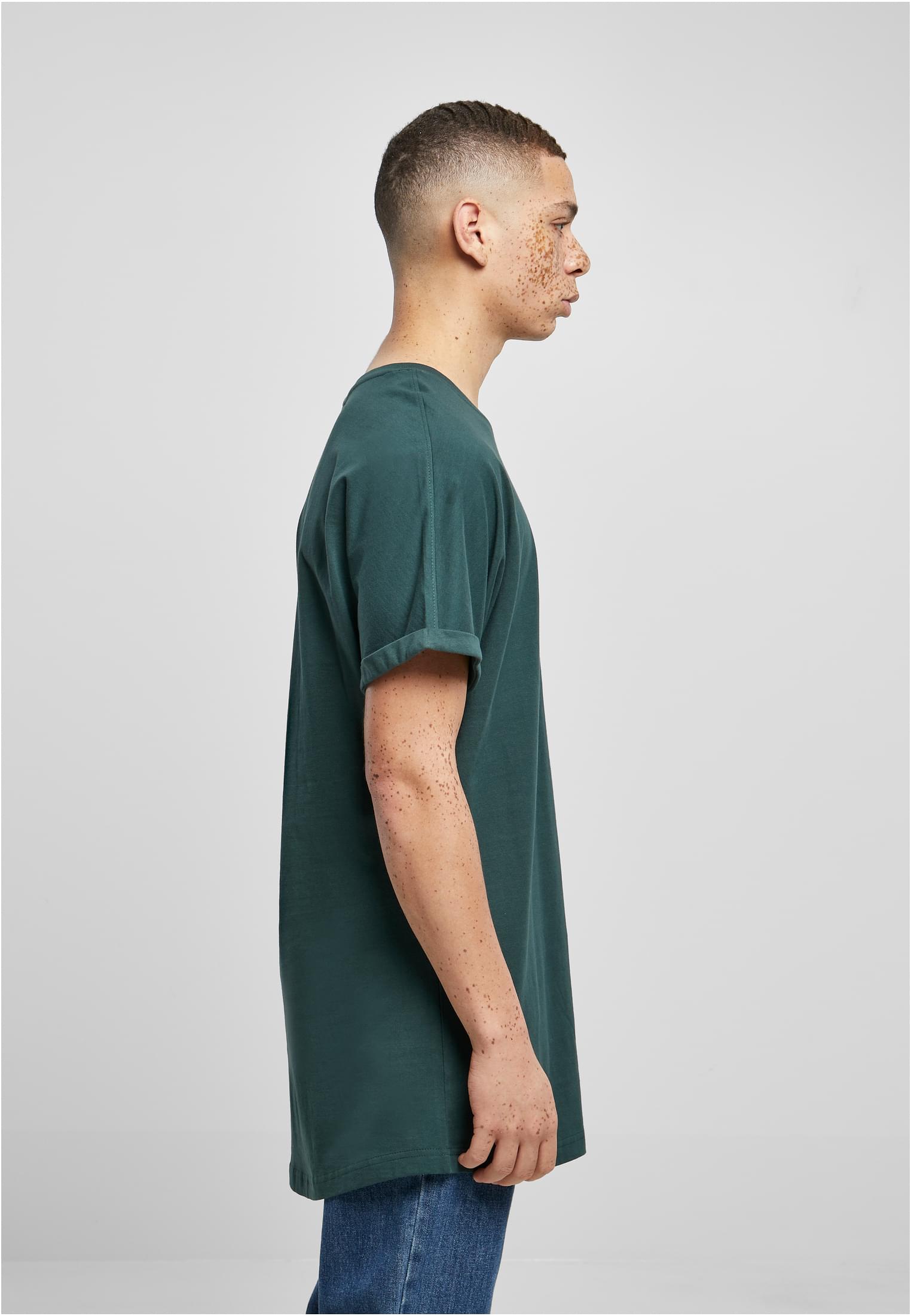 Long Shaped Turnup Tee | bottlegreen