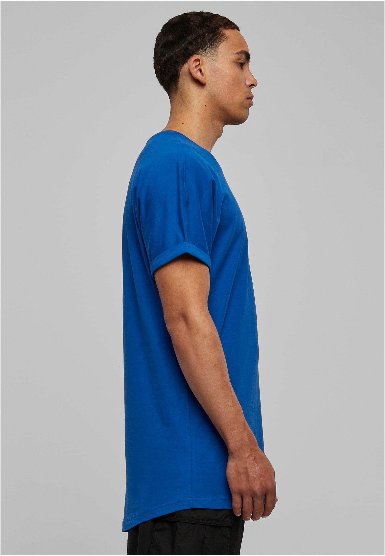 Long Shaped Turnup Tee | sporty blue