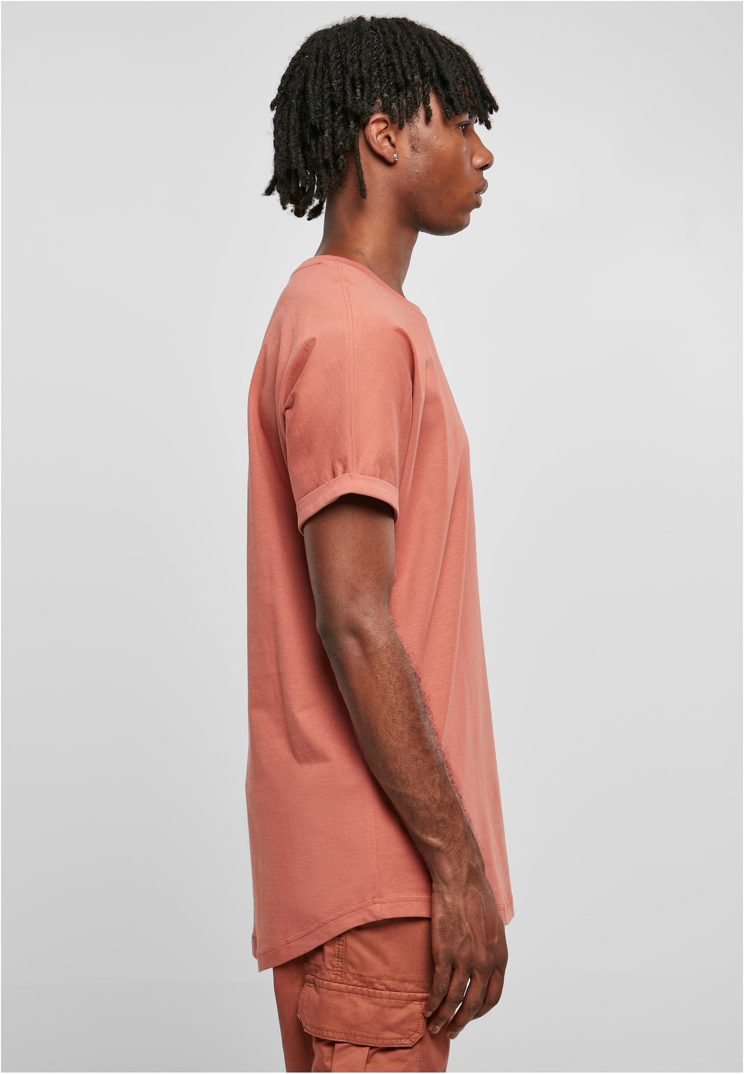 Long Shaped Turnup Tee | terracotta