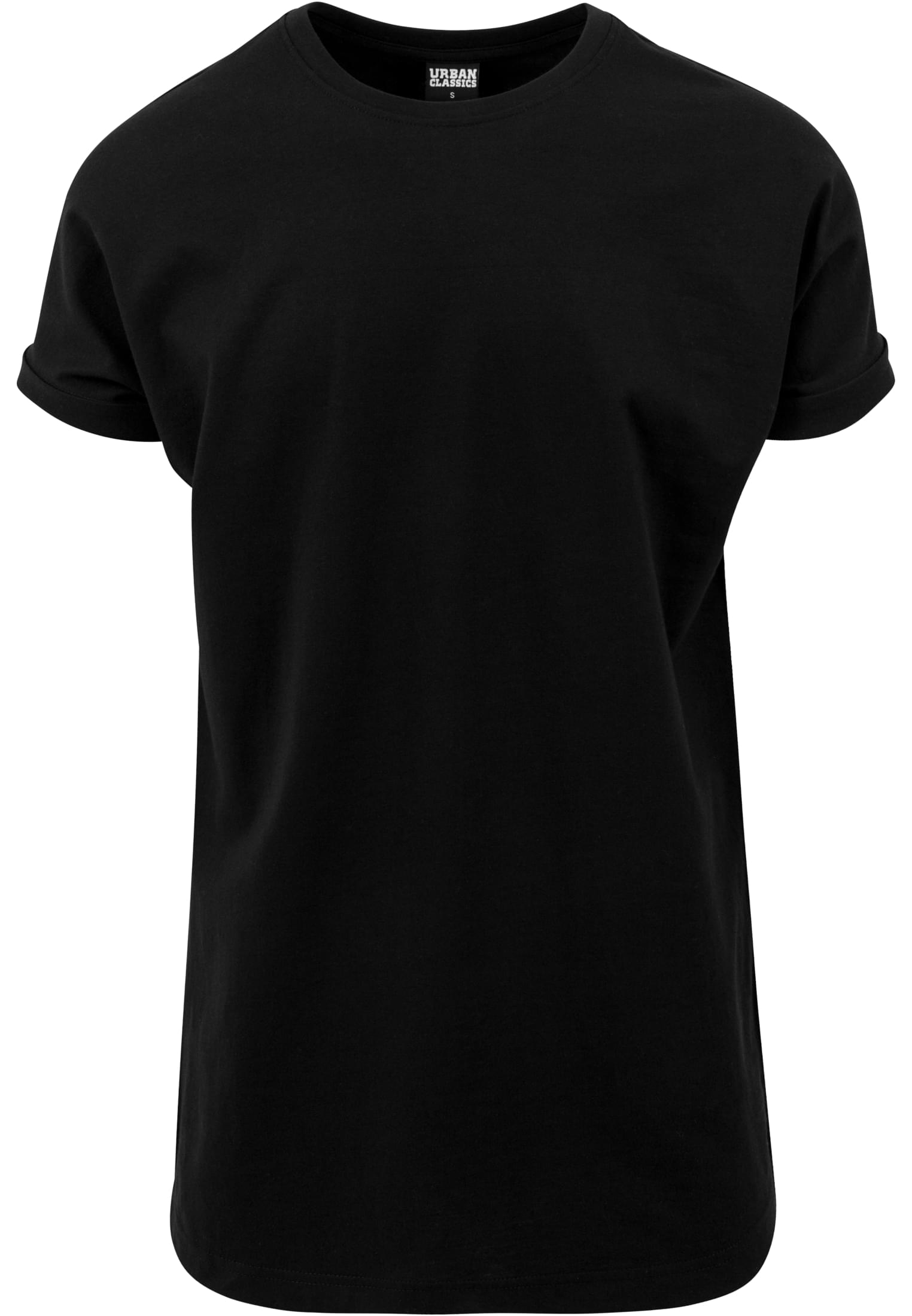 Long Shaped Turnup Tee | black