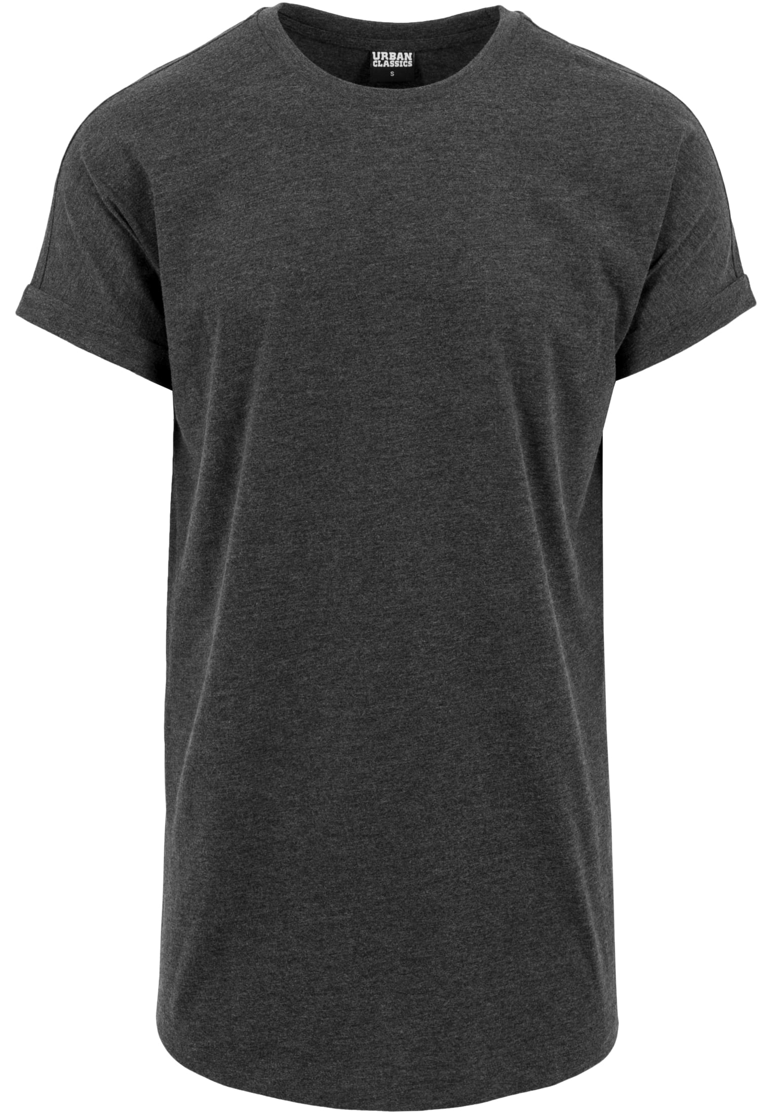 Long Shaped Turnup Tee | charcoal