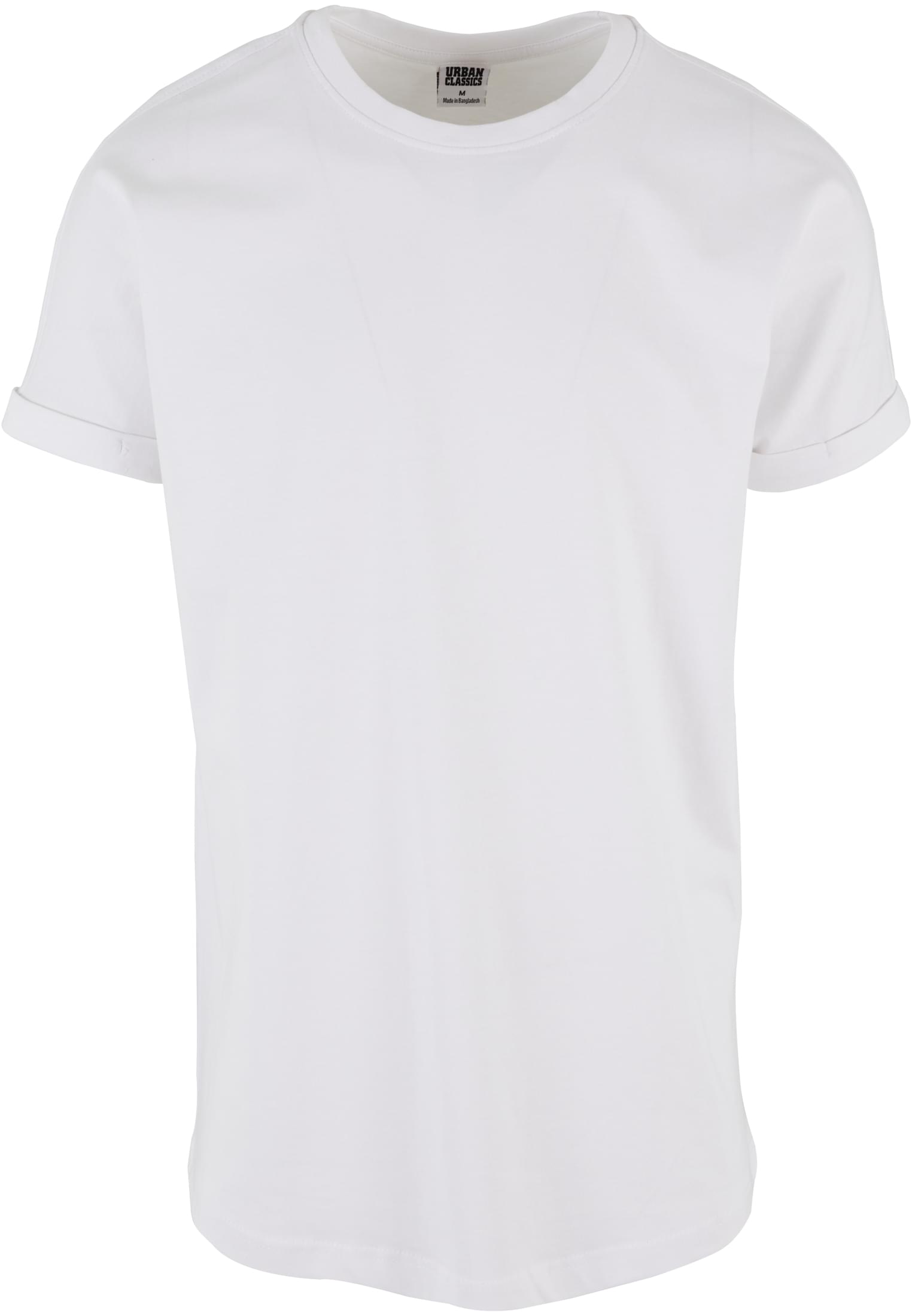 Long Shaped Turnup Tee | white