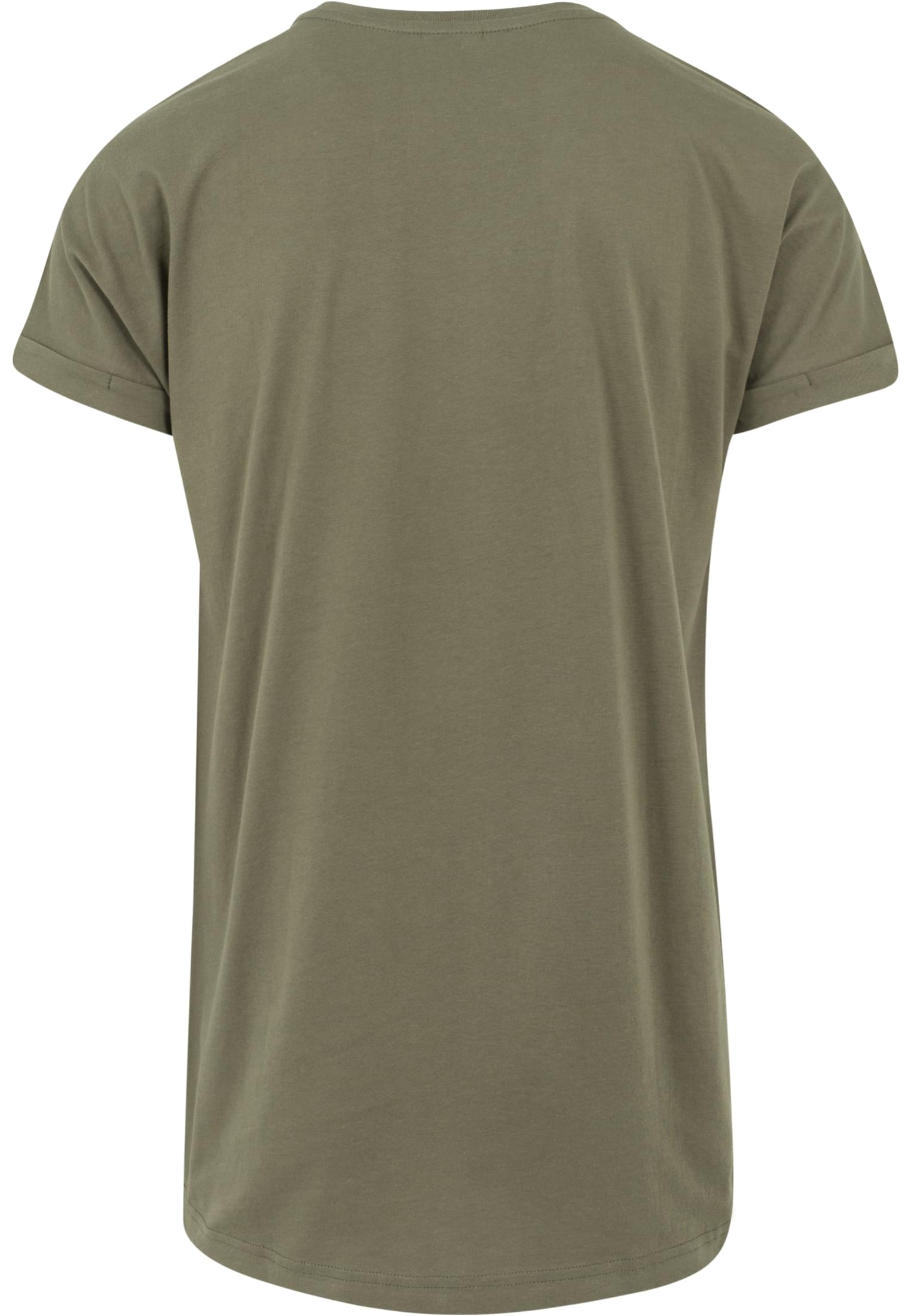 Long Shaped Turnup Tee | olive