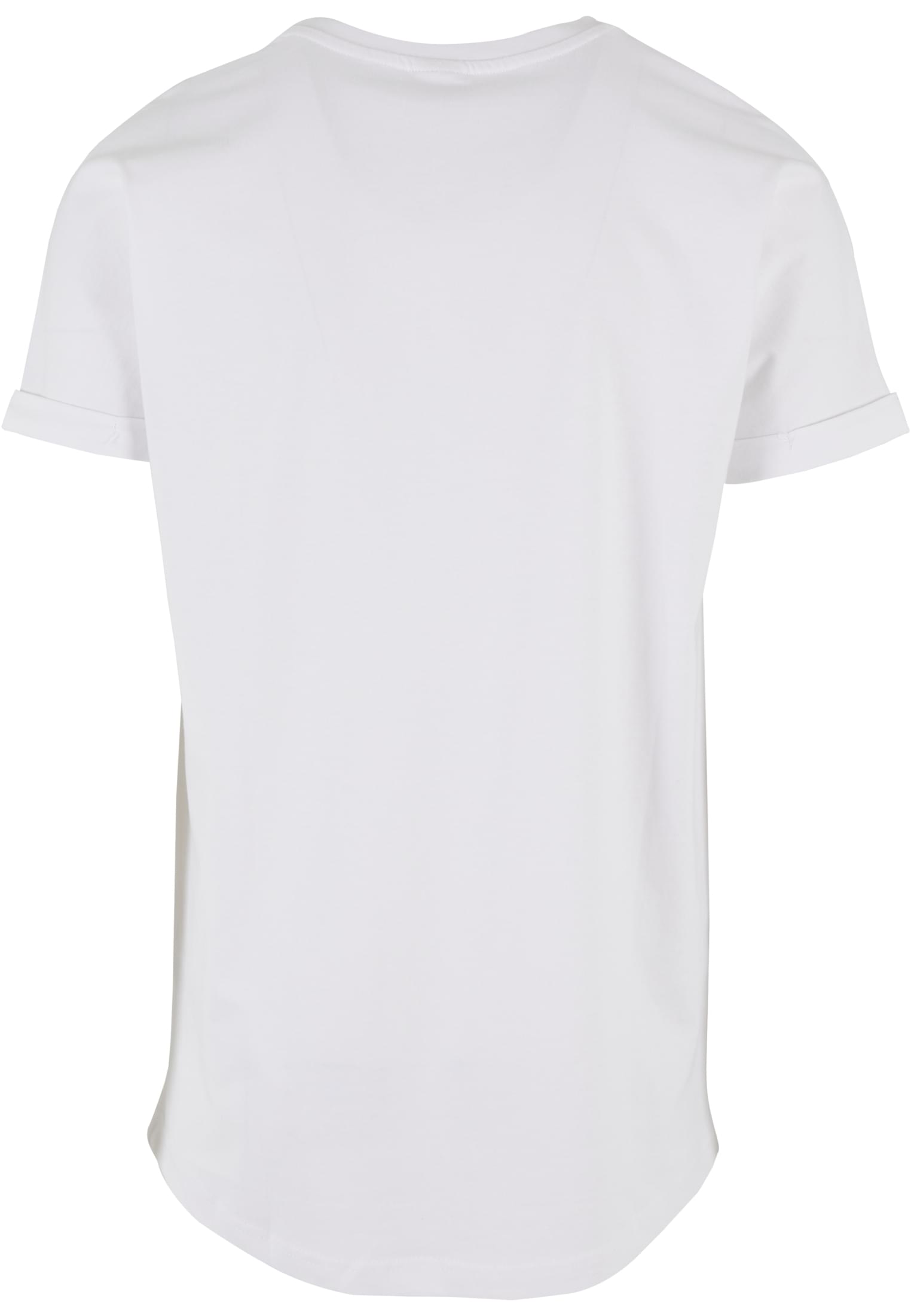 Long Shaped Turnup Tee | white