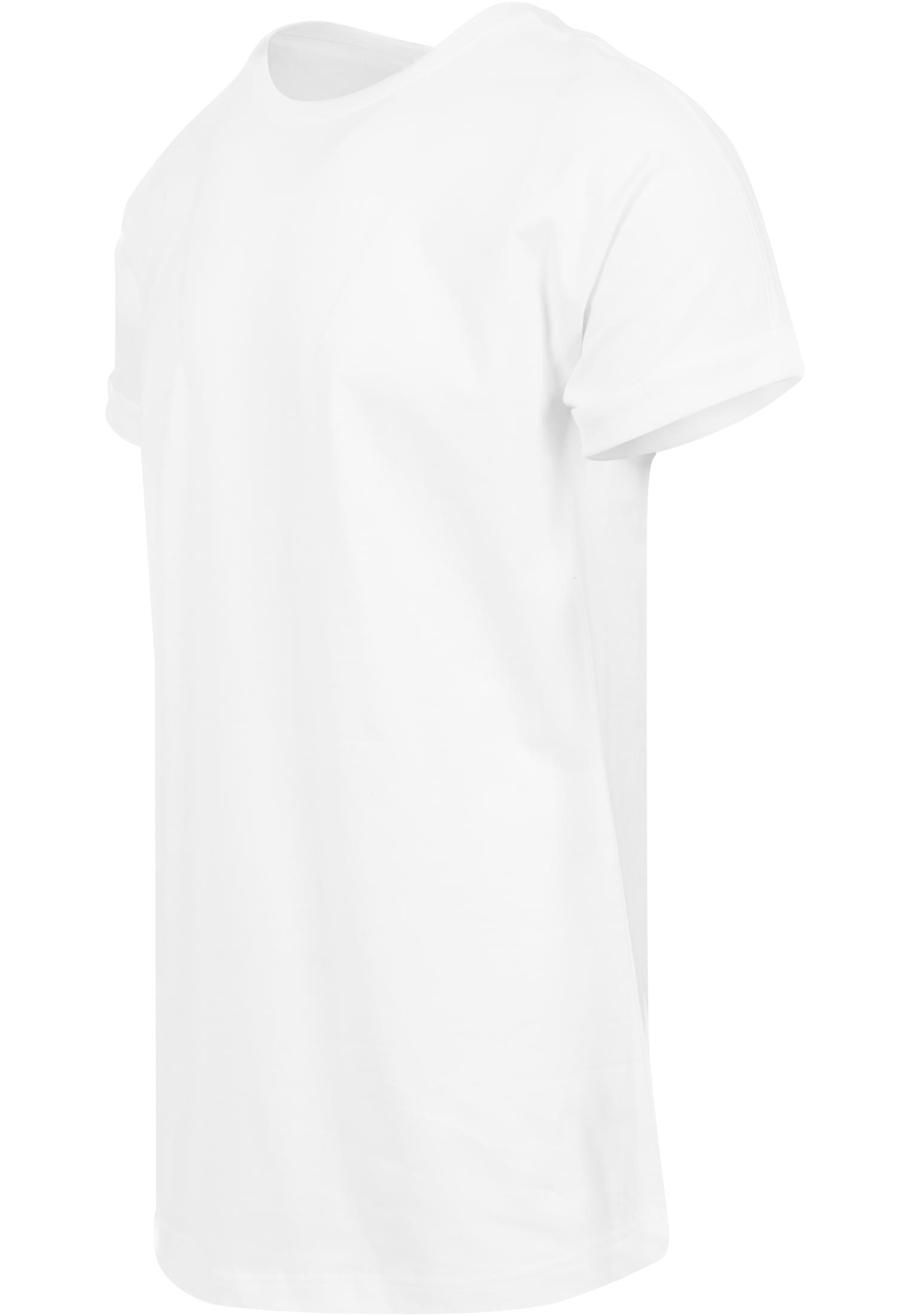 Long Shaped Turnup Tee | white