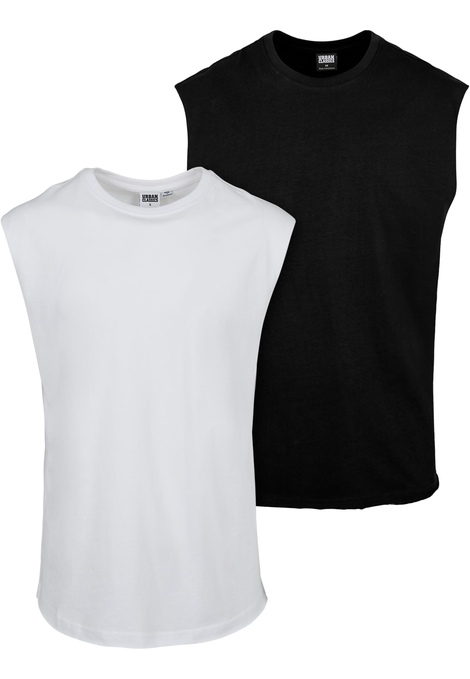 Open Edge Sleeveless Tee 2-Pack | white+black