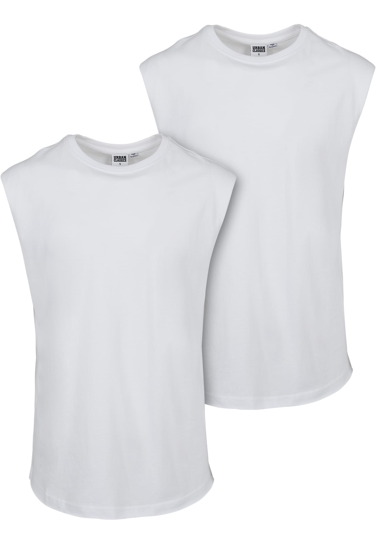 Open Edge Sleeveless Tee 2-Pack | white+white