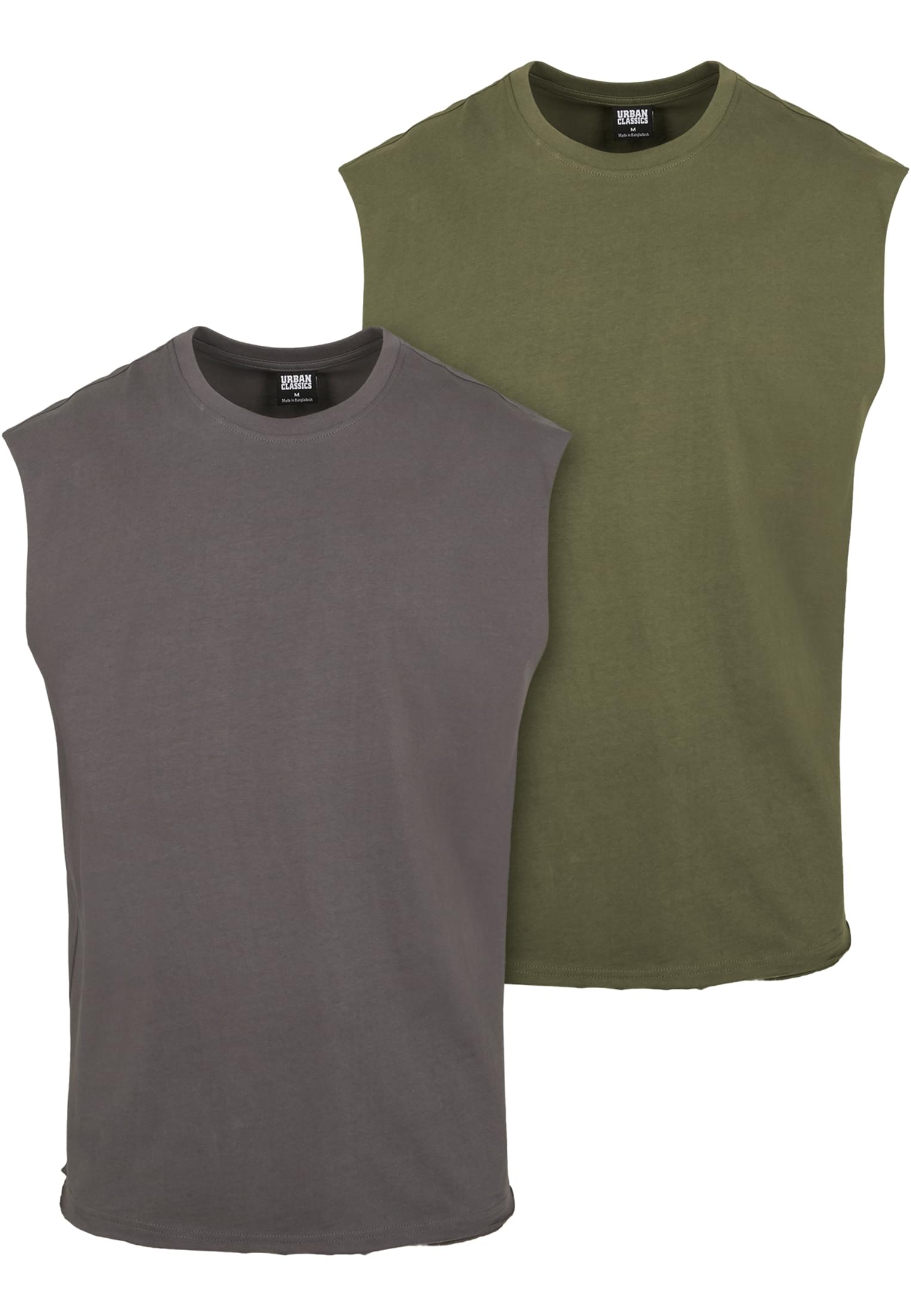 Open Edge Sleeveless Tee 2-Pack | darkshadow+olive