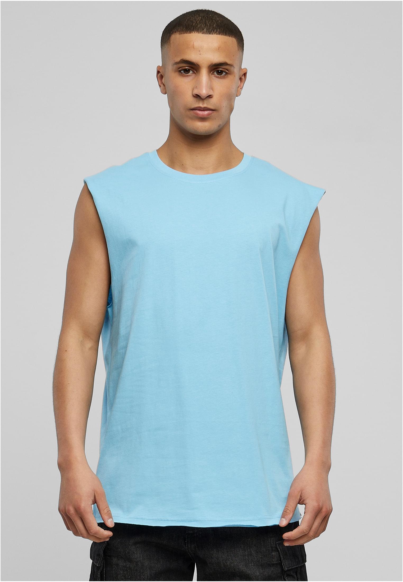 Open Edge Sleeveless Tee | balticblue