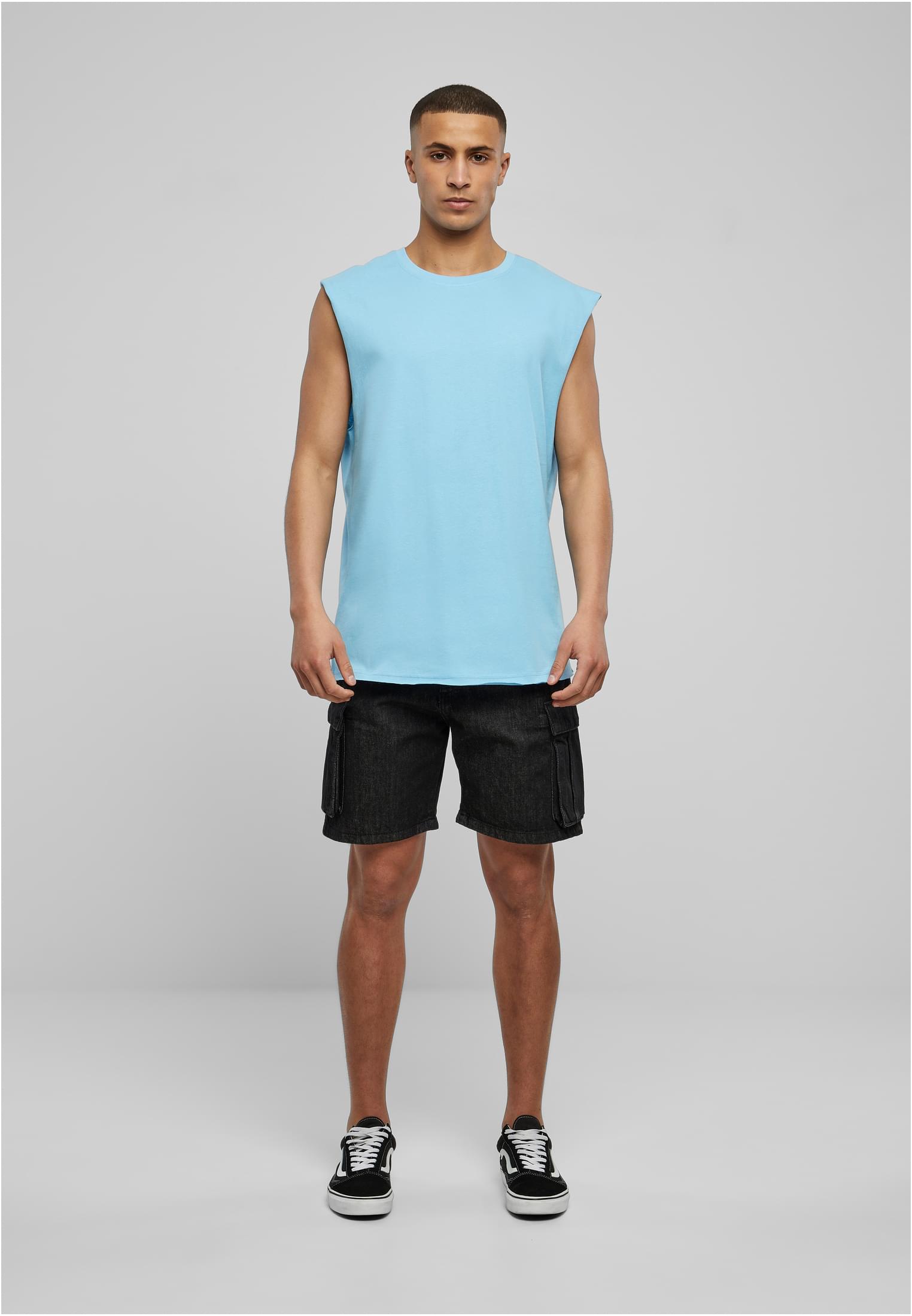 Open Edge Sleeveless Tee | balticblue