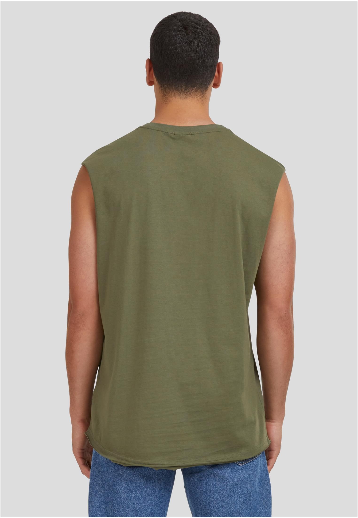 Open Edge Sleeveless Tee | olive