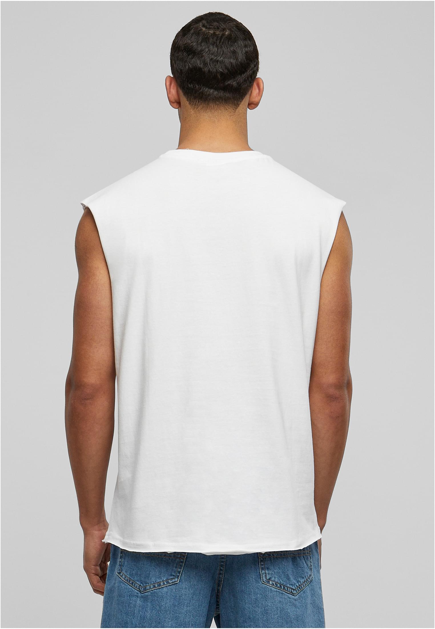 Open Edge Sleeveless Tee | white