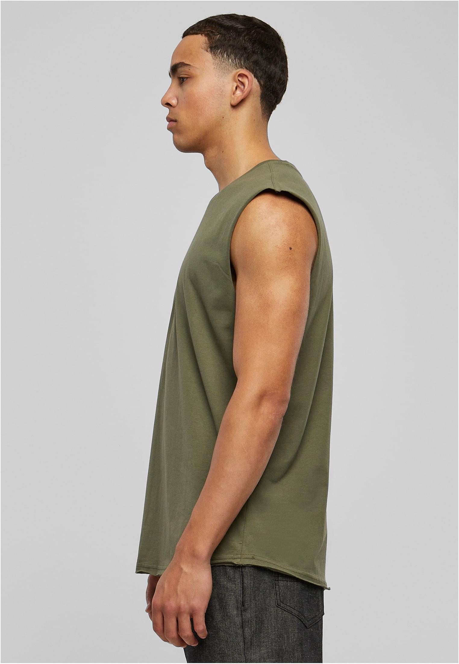 Open Edge Sleeveless Tee | olive