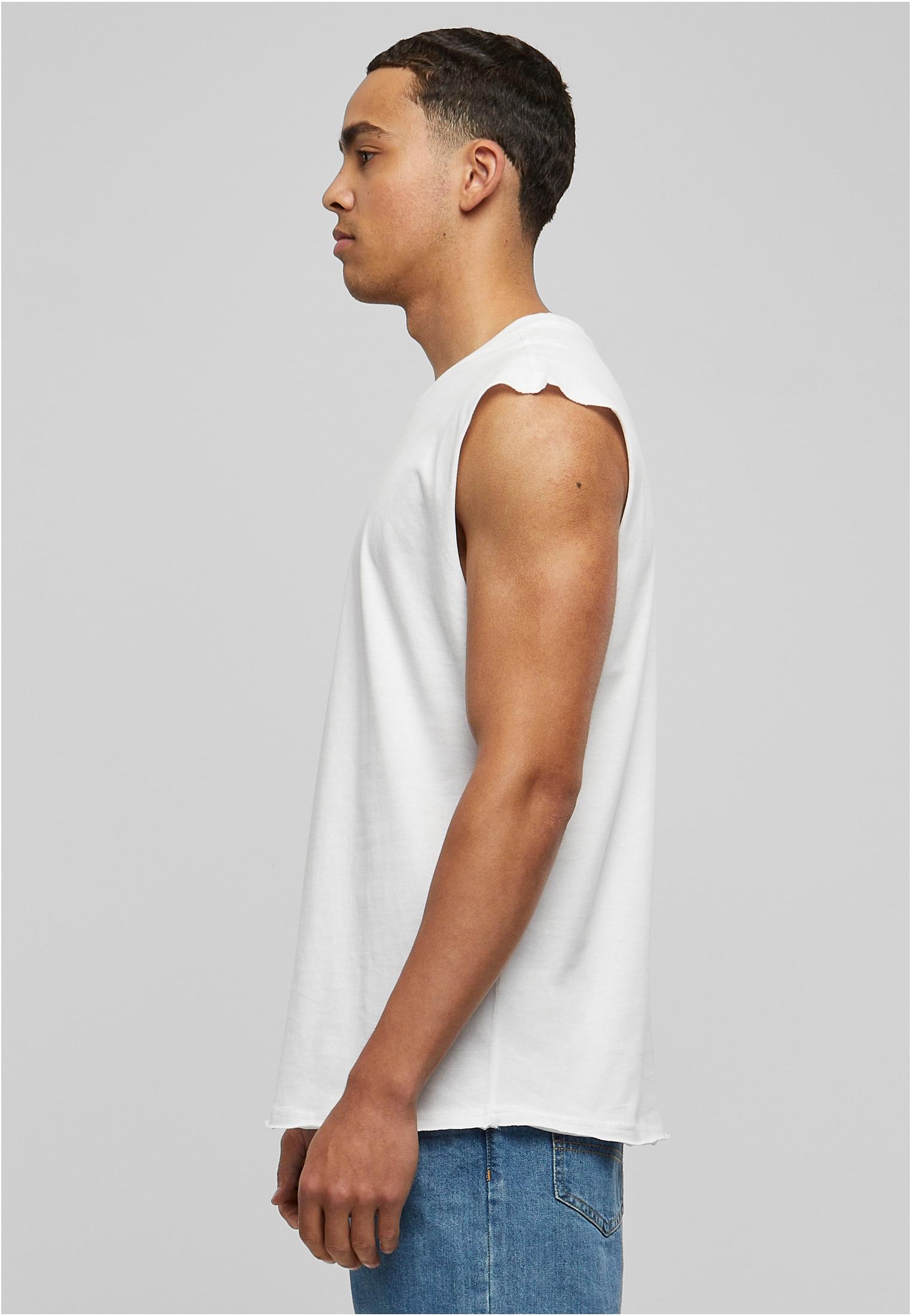 Open Edge Sleeveless Tee | white