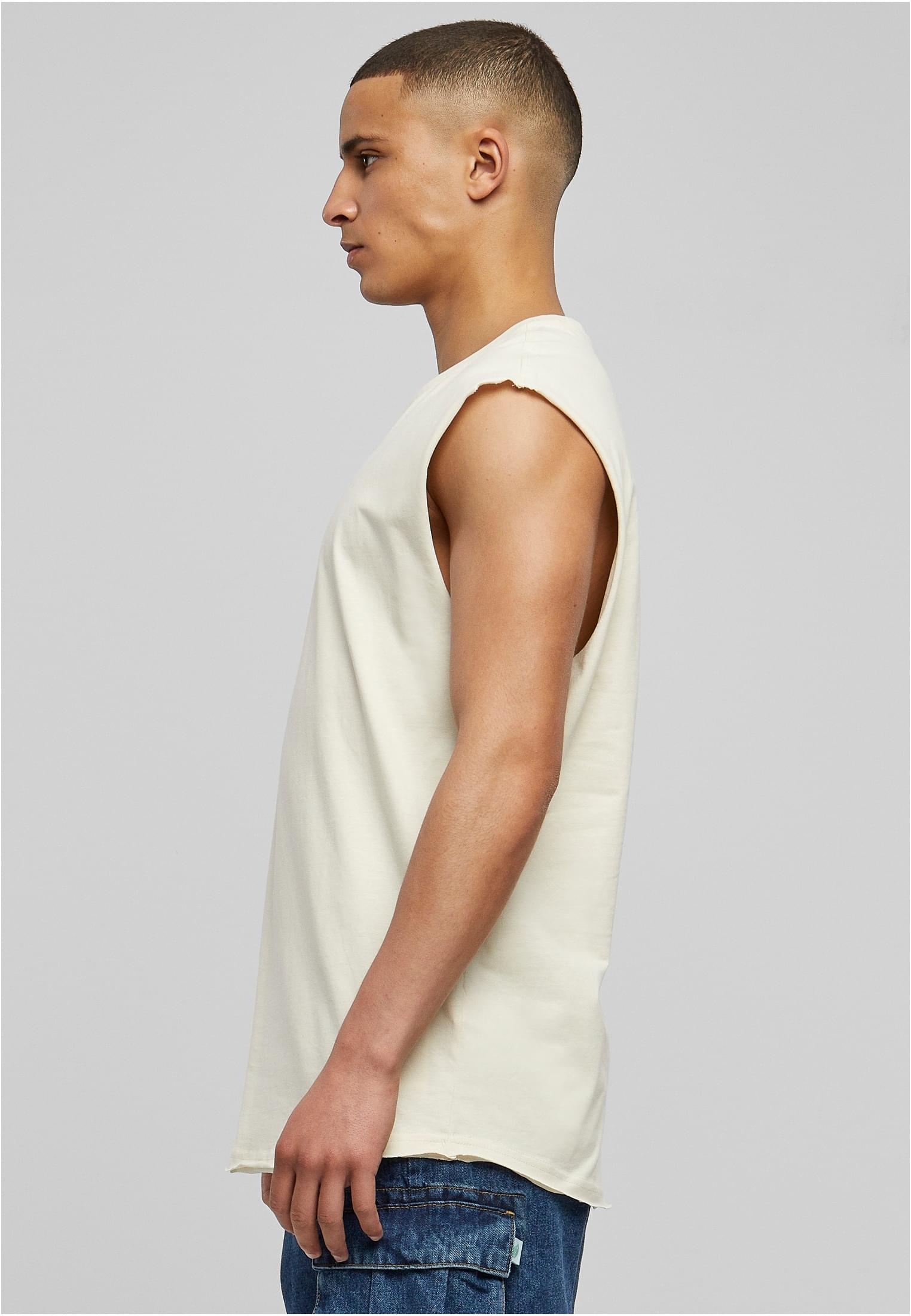 Open Edge Sleeveless Tee | whitesand