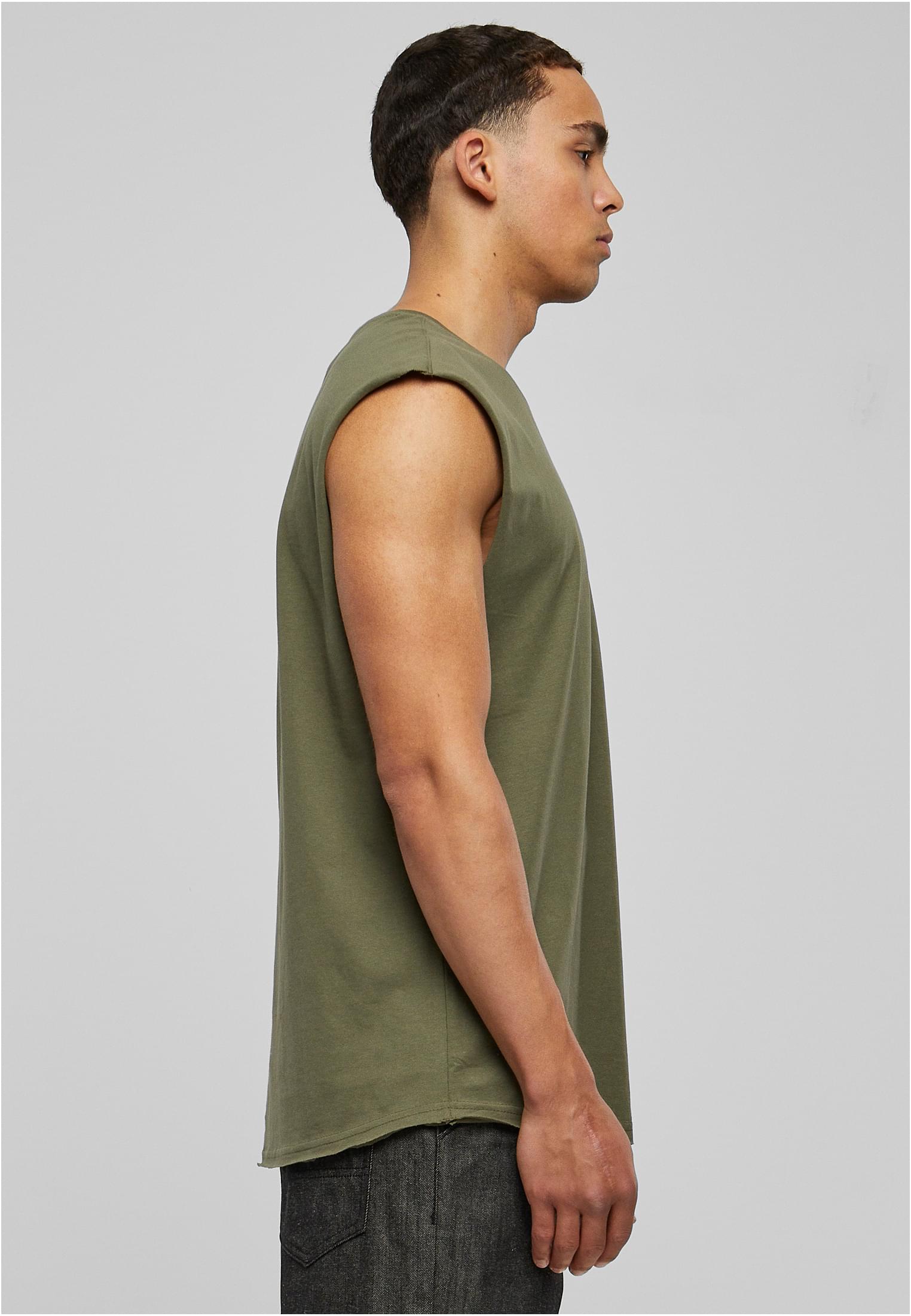 Open Edge Sleeveless Tee | olive