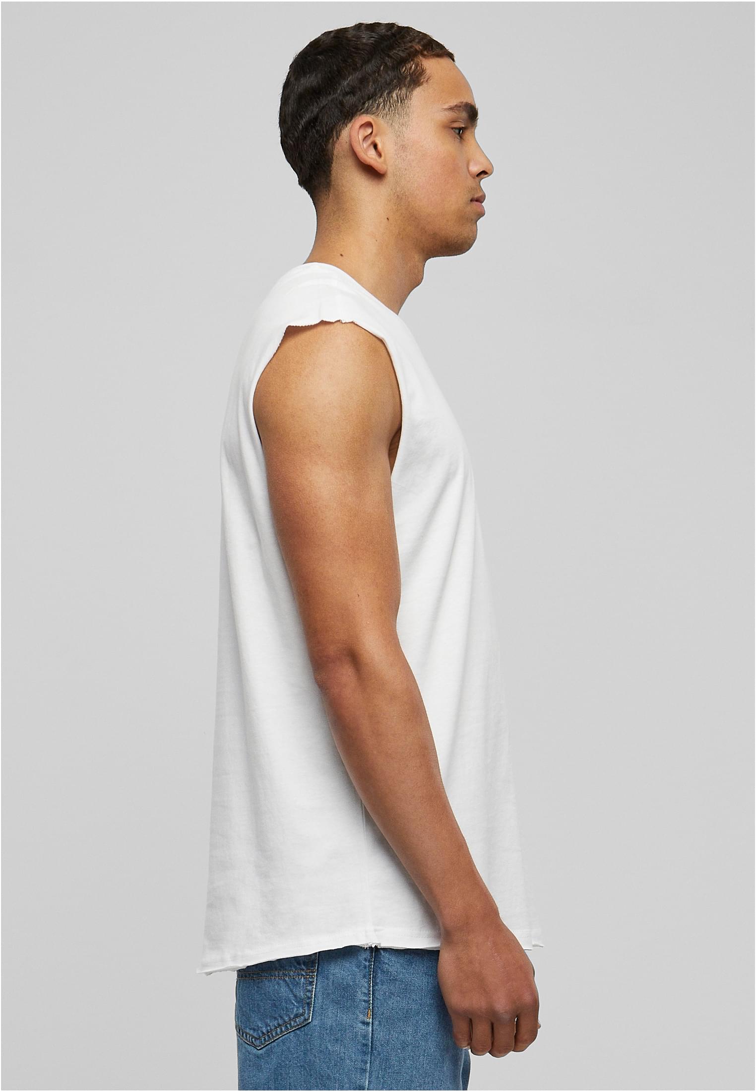 Open Edge Sleeveless Tee | white