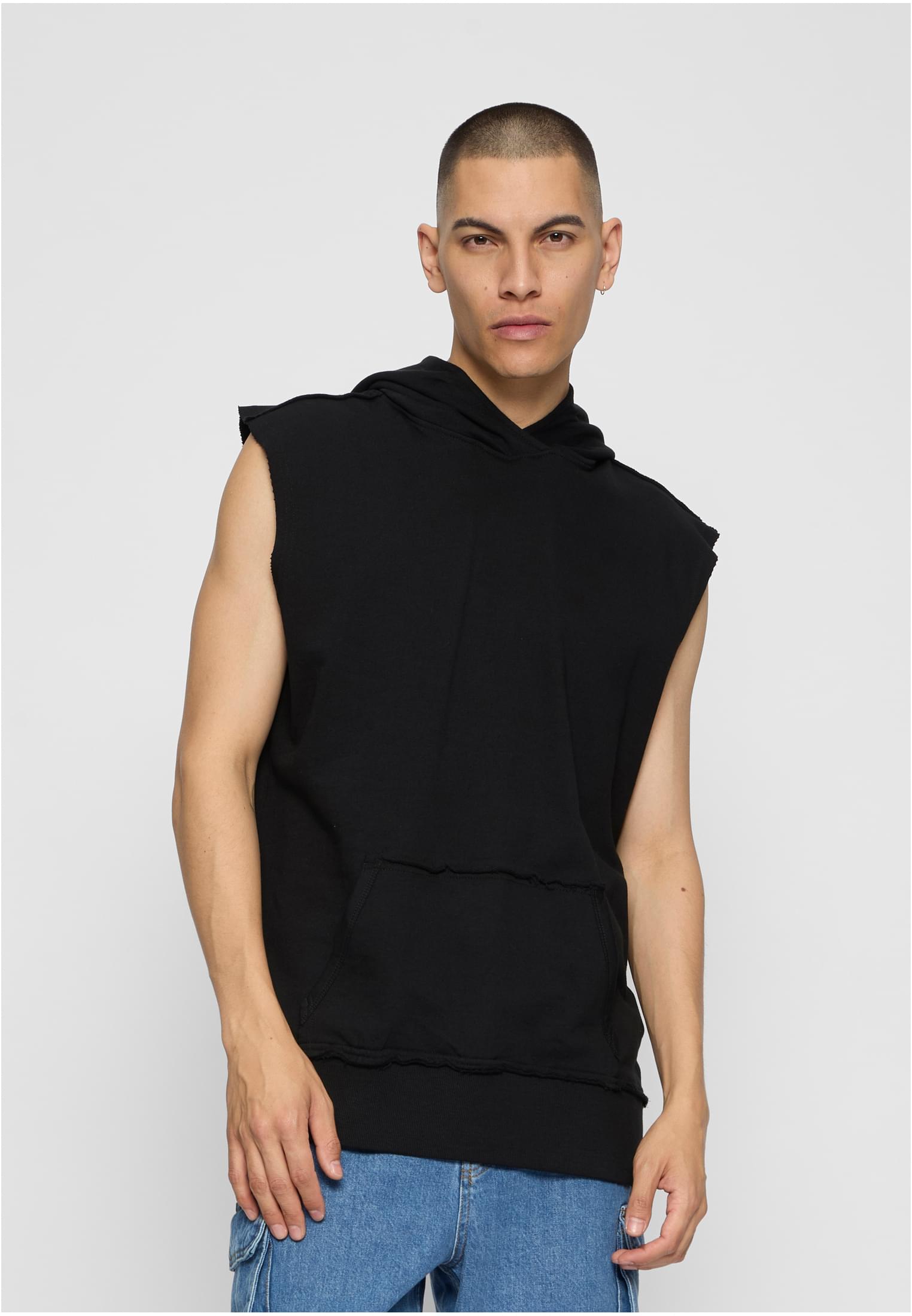 Open Edge Sleeveless Hoody | black