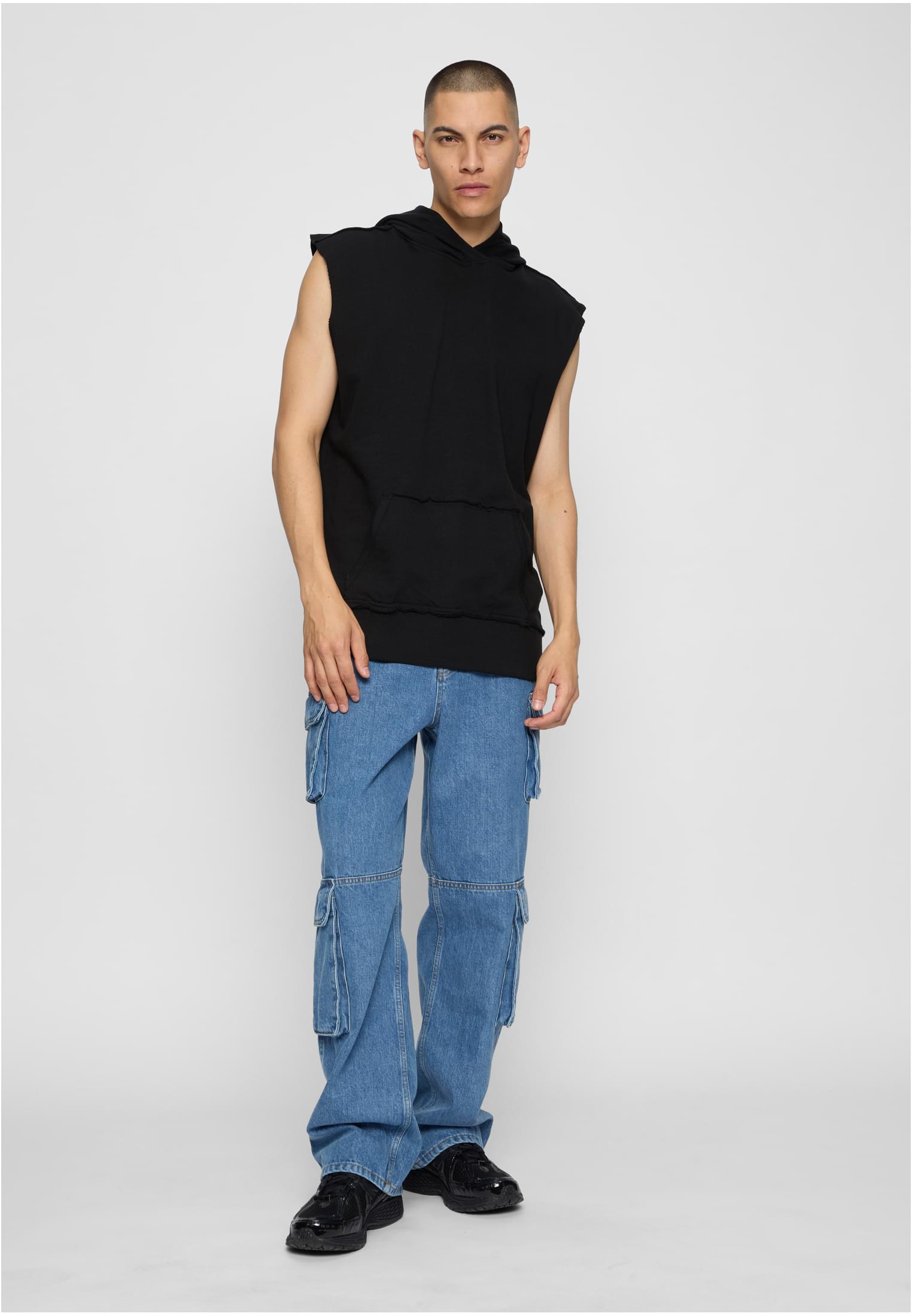 Open Edge Sleeveless Hoody | black