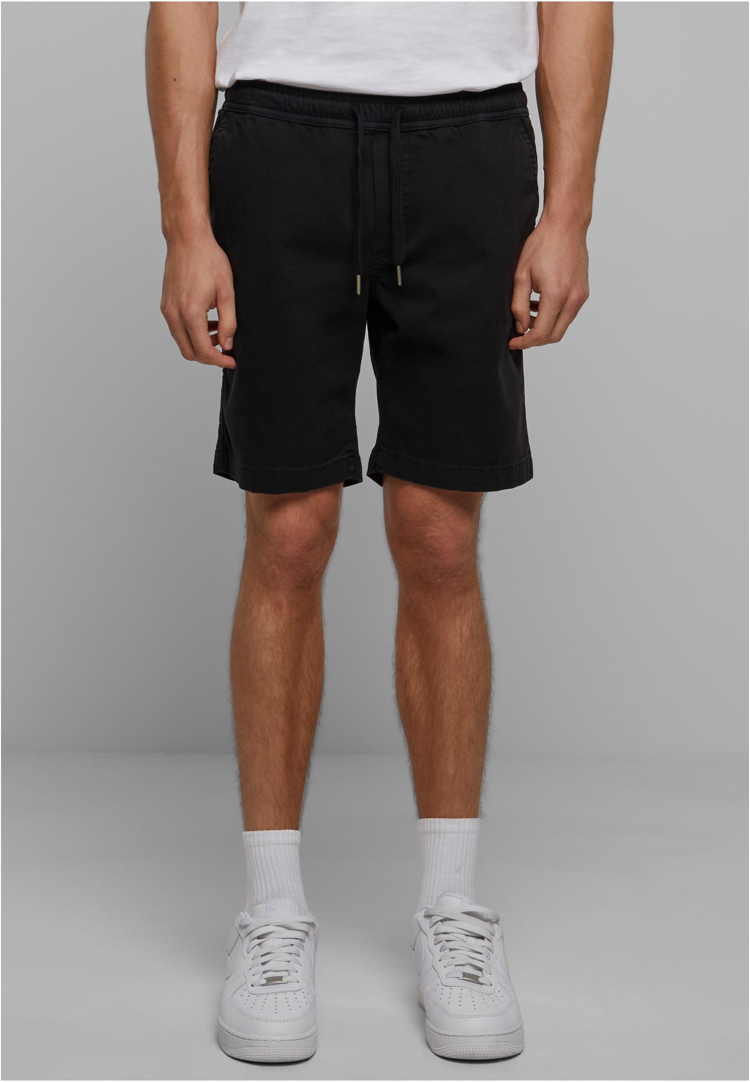 Stretch Twill Joggshorts | black