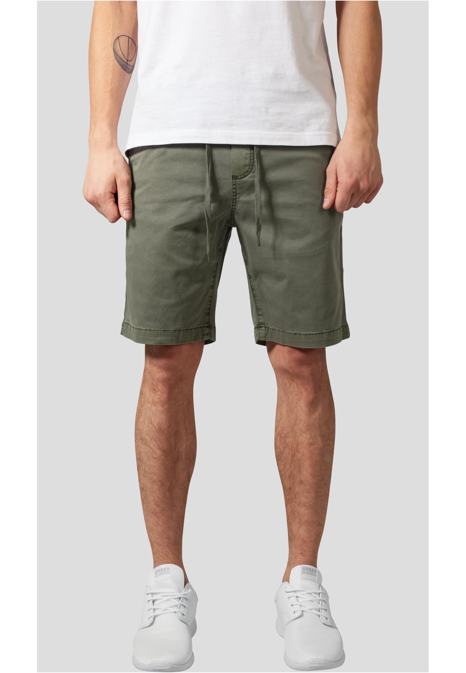 Stretch Twill Joggshorts | olive