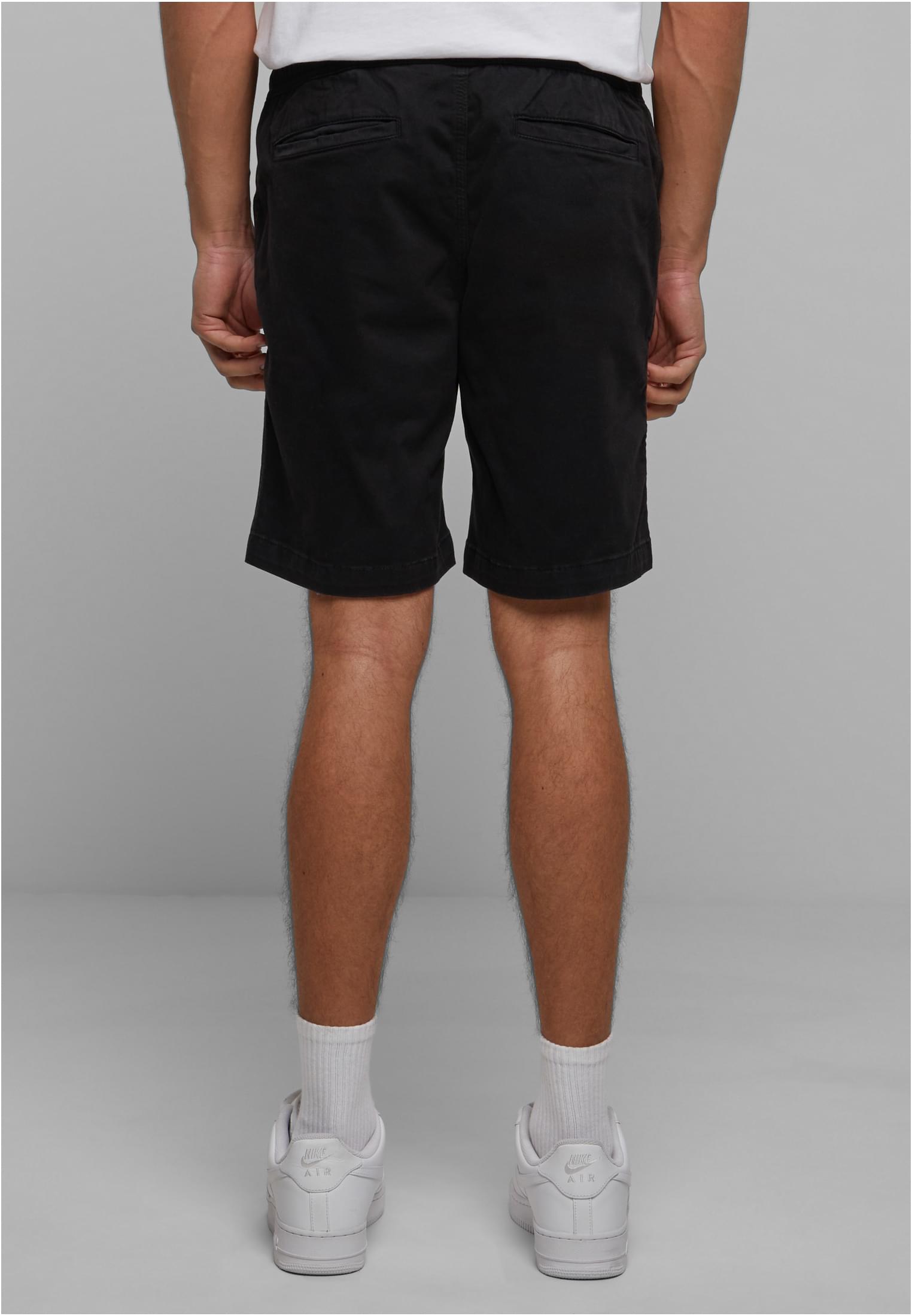 Stretch Twill Joggshorts | black