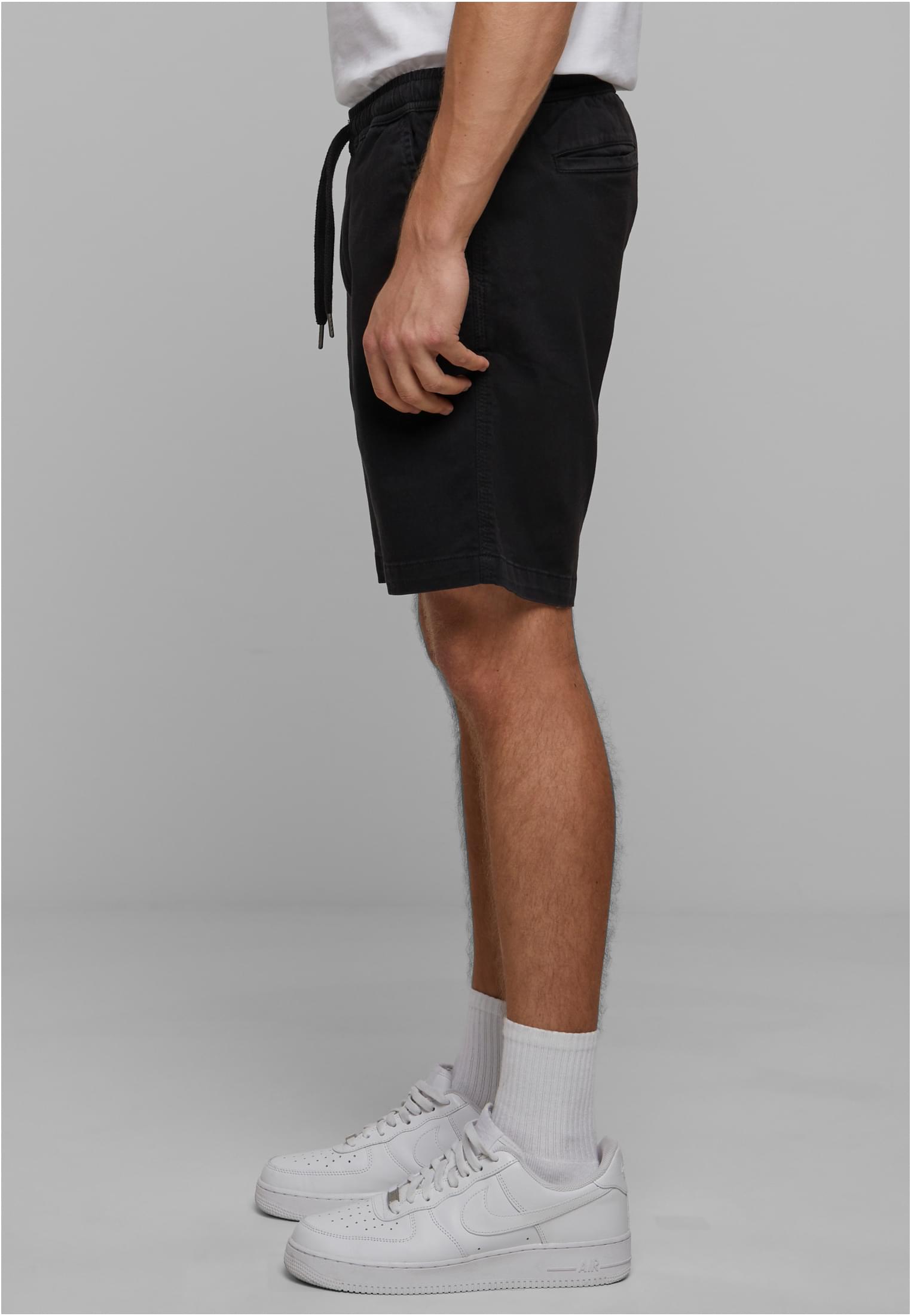 Stretch Twill Joggshorts | black