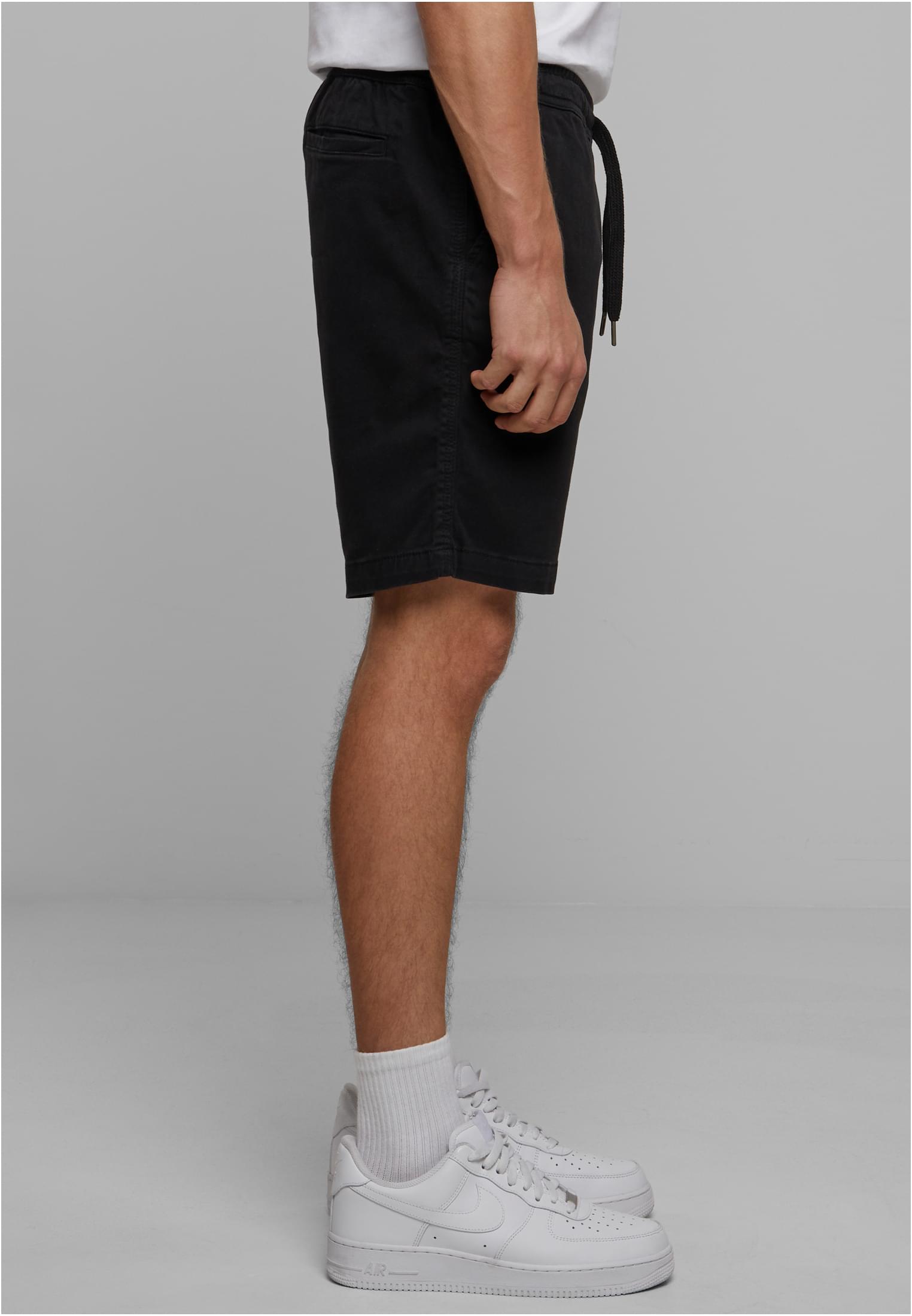 Stretch Twill Joggshorts | black