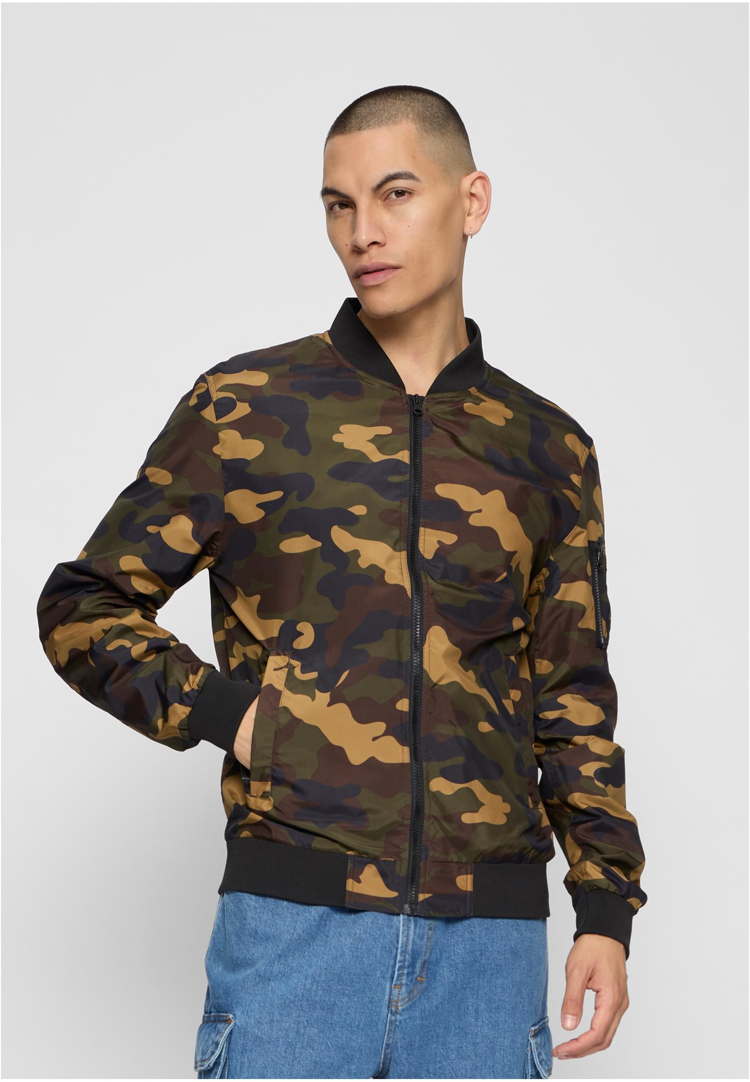 Light Camo Bomber Jacket | woodcamo