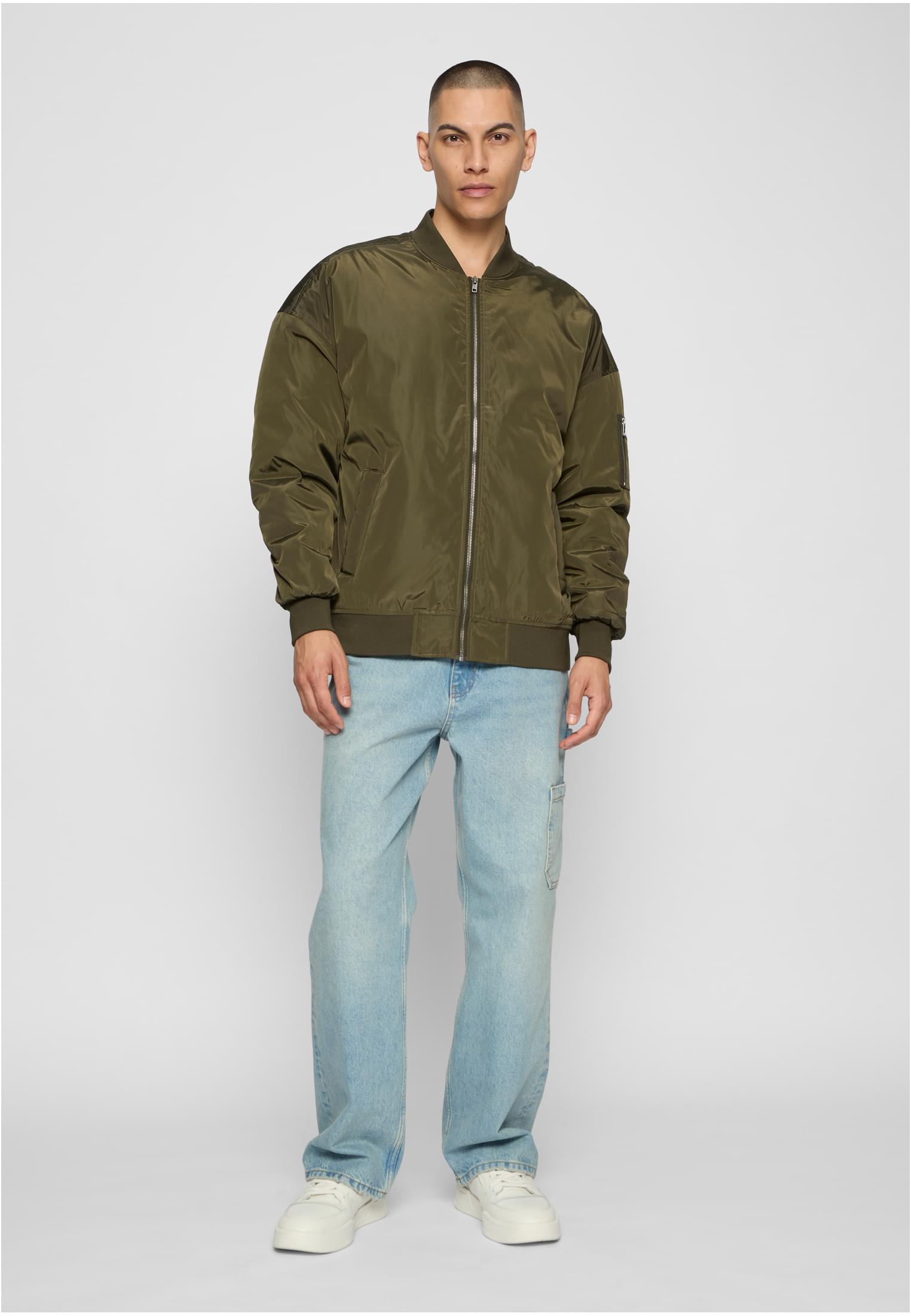 Oversized Bomber Jacket | dark olive