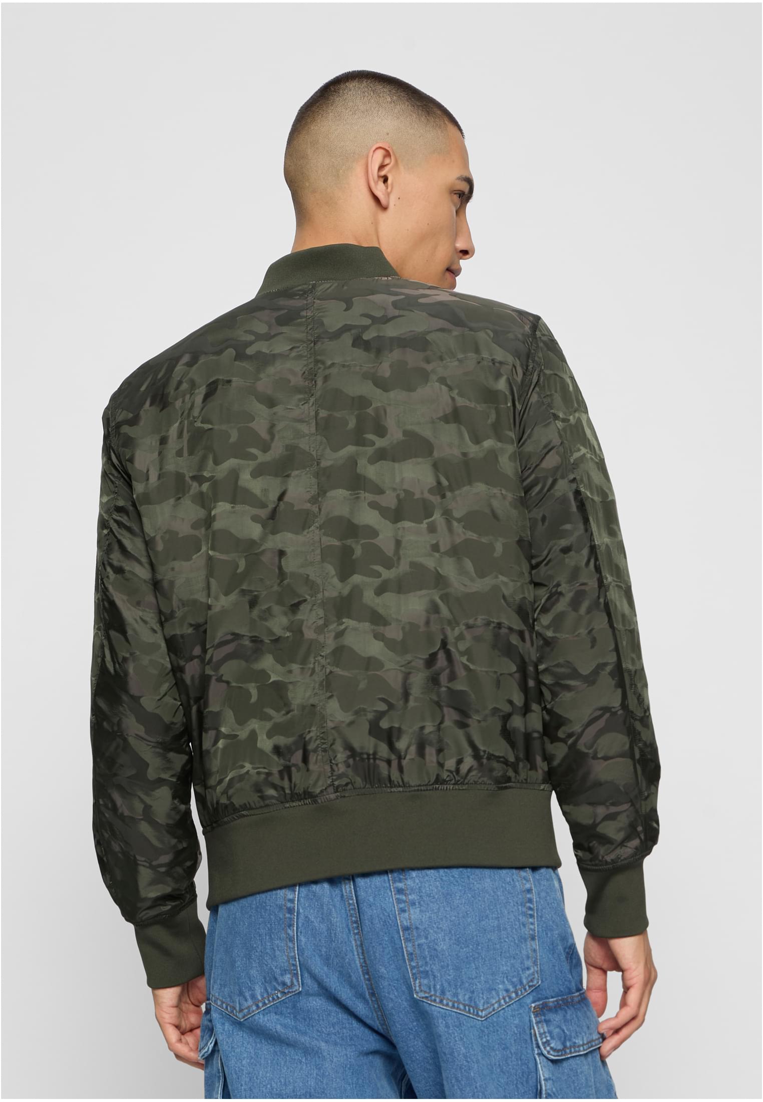 Tonal Camo Bomber Jacket | dark olive