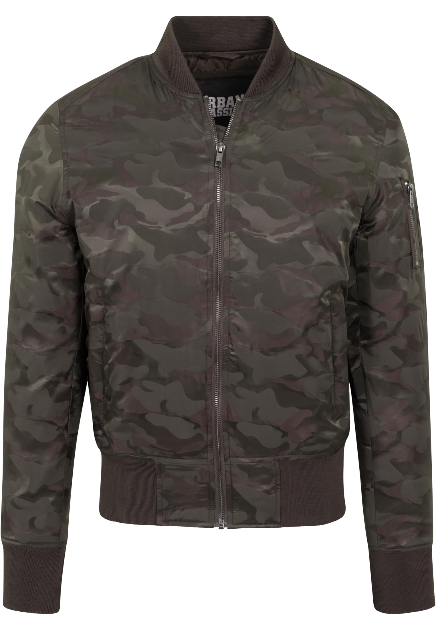 Tonal Camo Bomber Jacket | dark olive