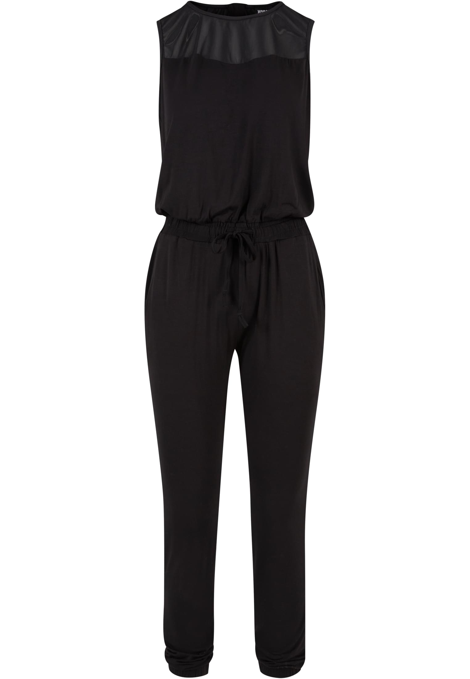 Ladies Tech Mesh Long Jumpsuit | black