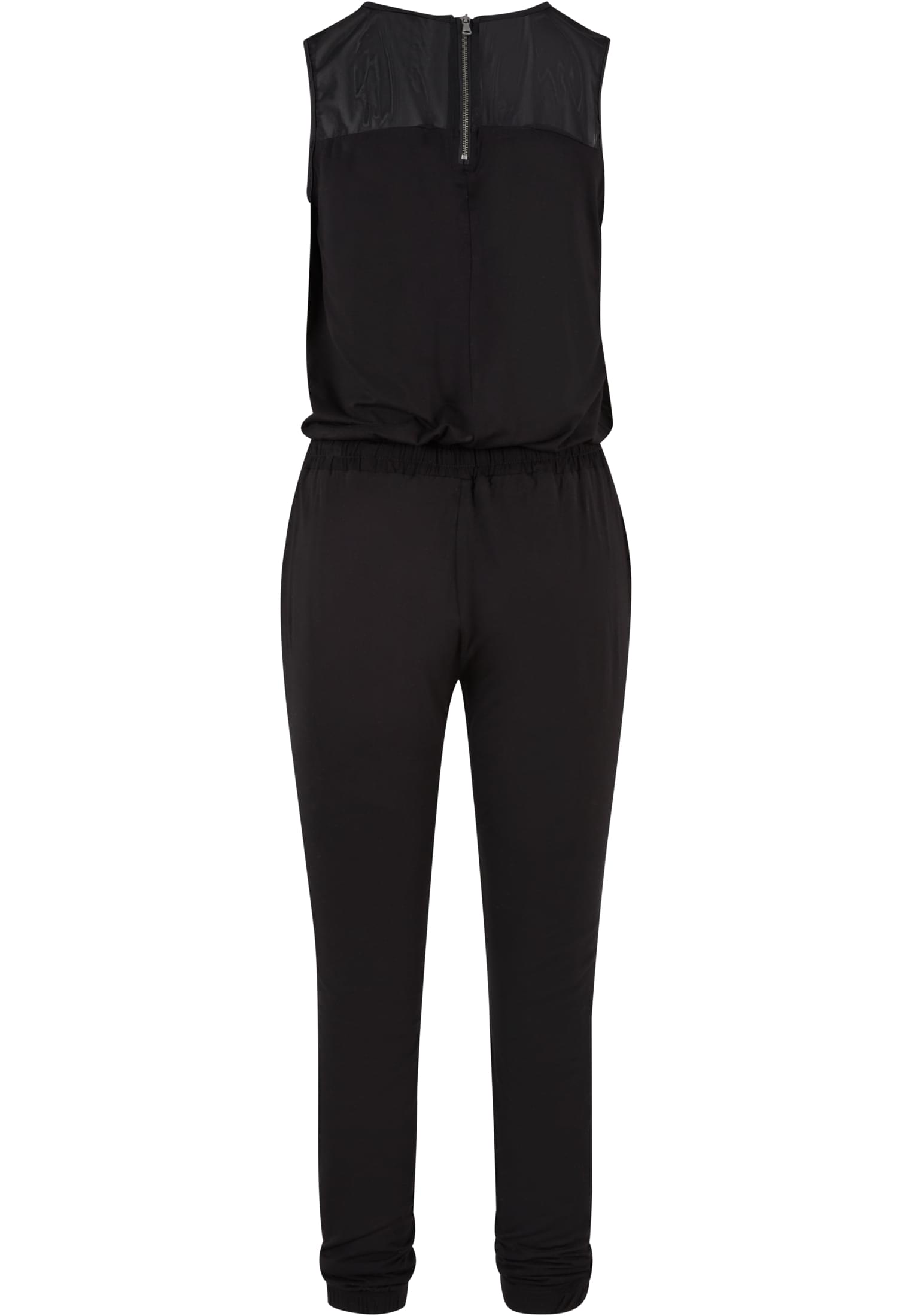 Ladies Tech Mesh Long Jumpsuit | black