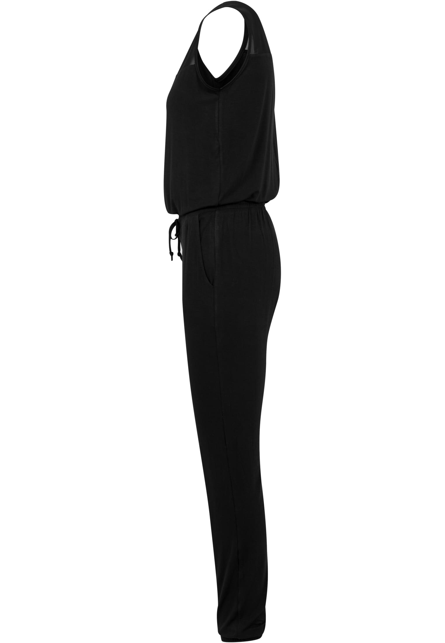 Ladies Tech Mesh Long Jumpsuit | black