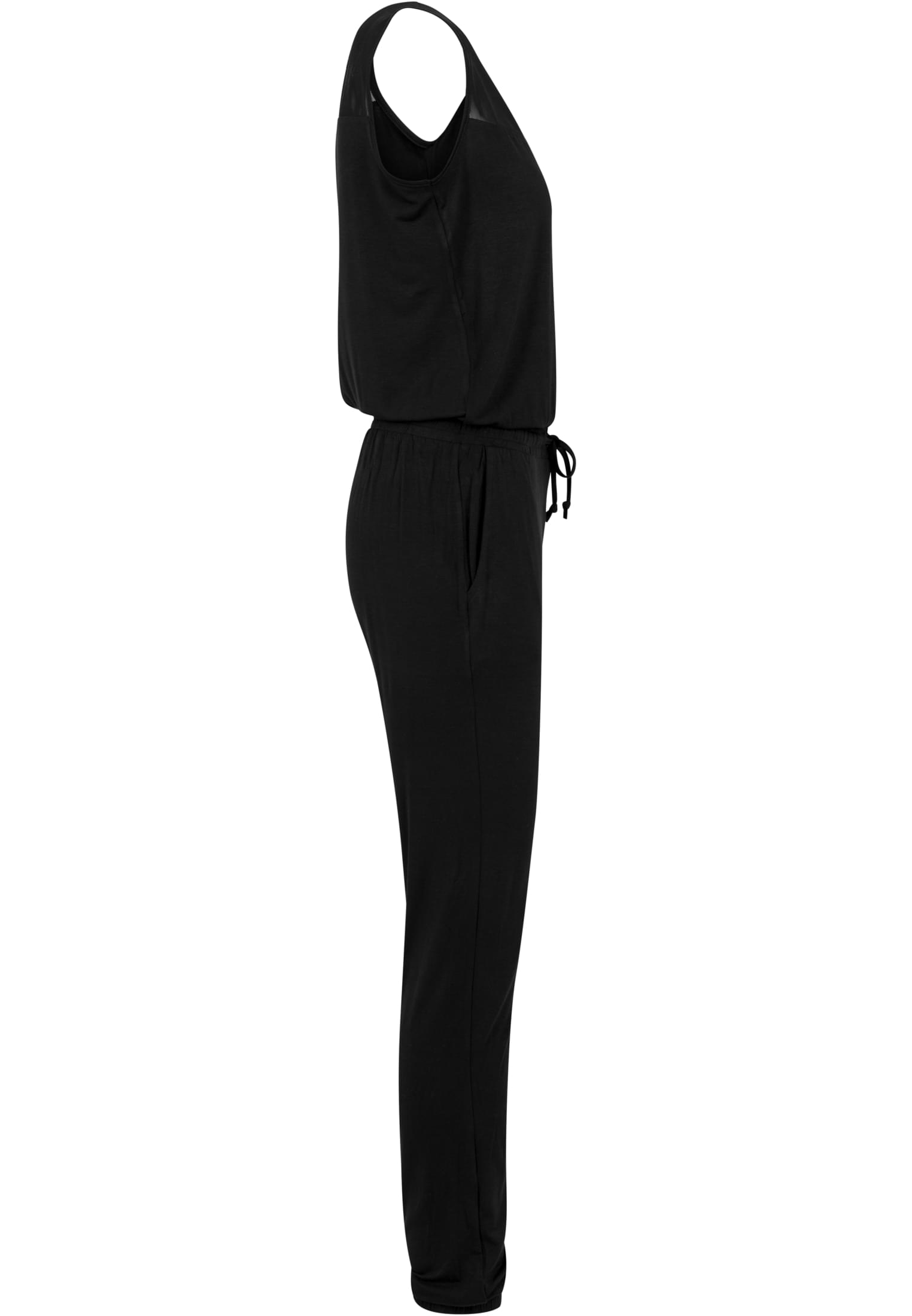 Ladies Tech Mesh Long Jumpsuit | black