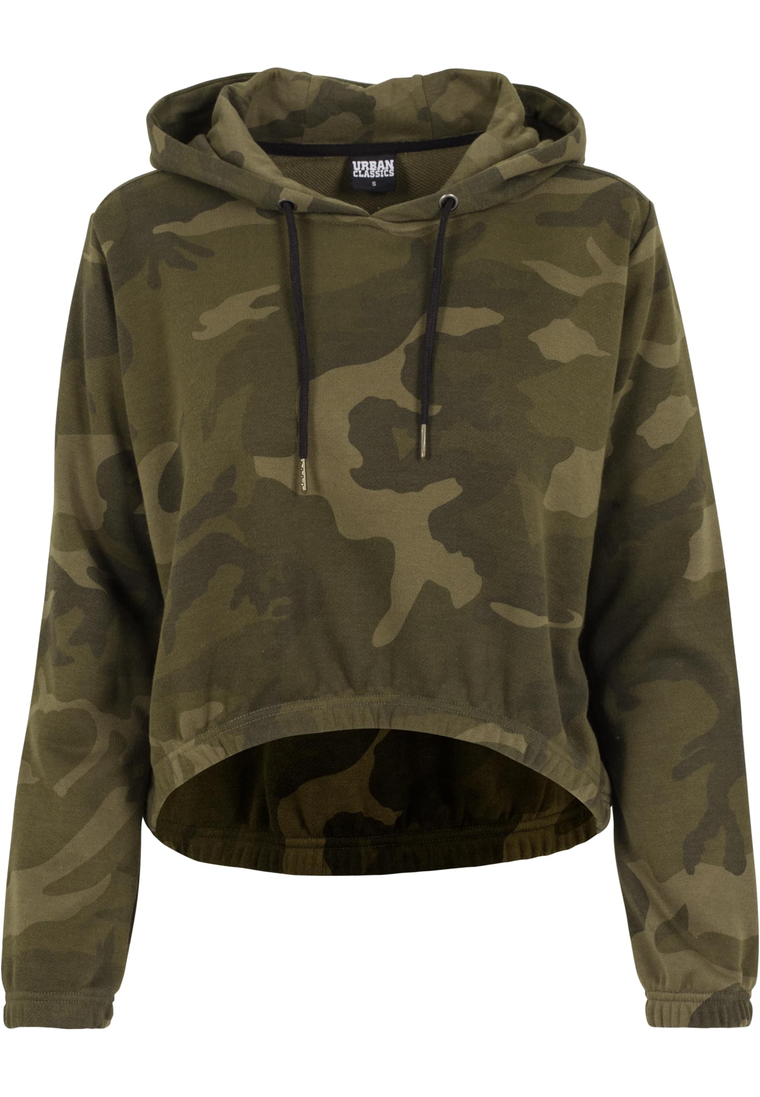 Ladies Camo Cropped Hoody | olive camo