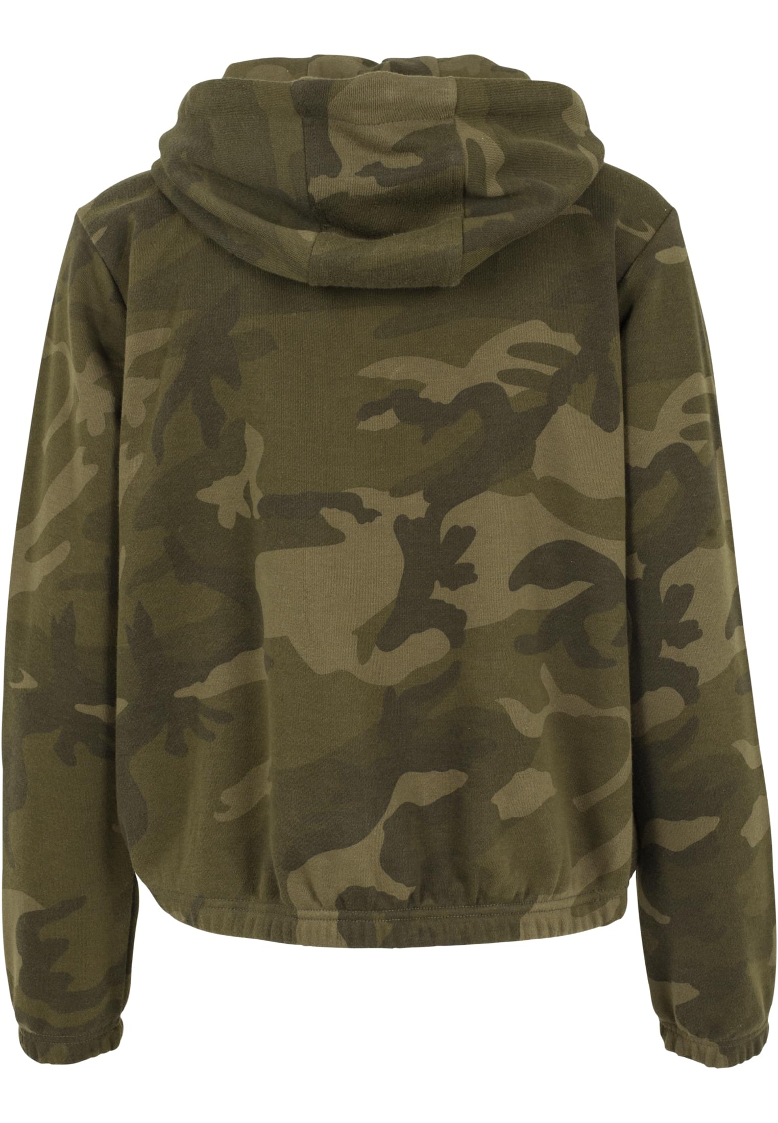 Ladies Camo Cropped Hoody | olive camo