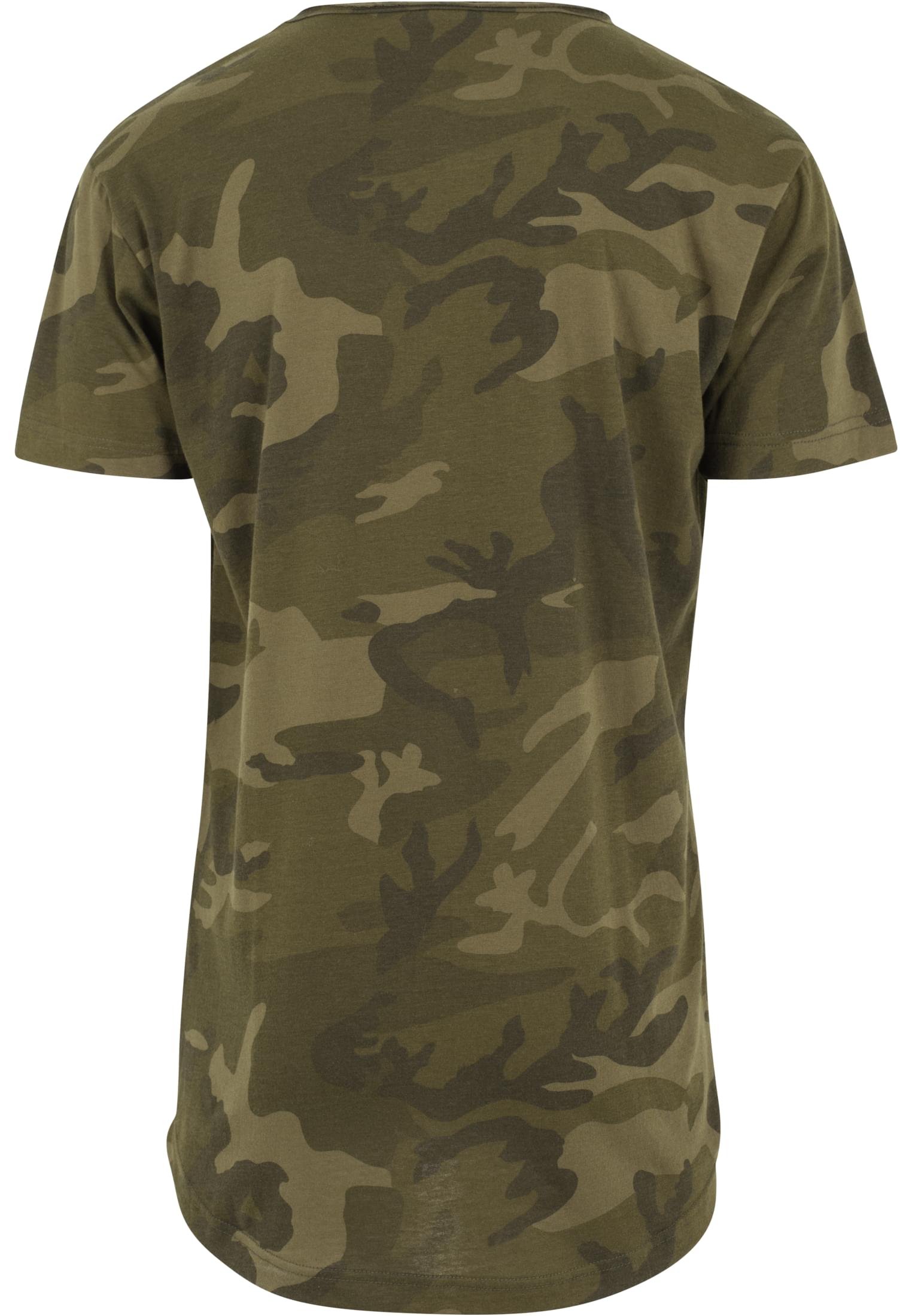 Camo Shaped Long Tee | olive camo