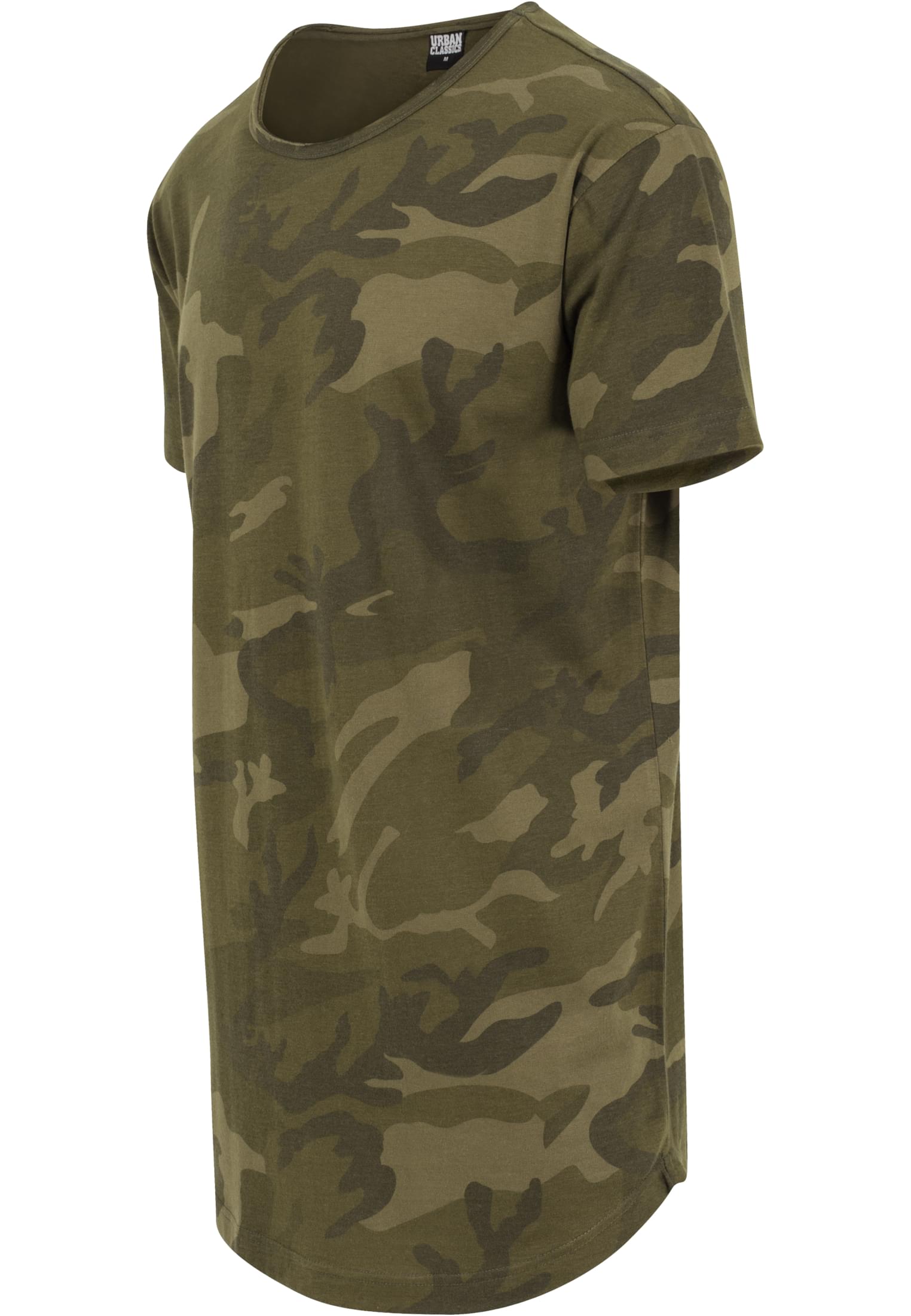 Camo Shaped Long Tee | olive camo