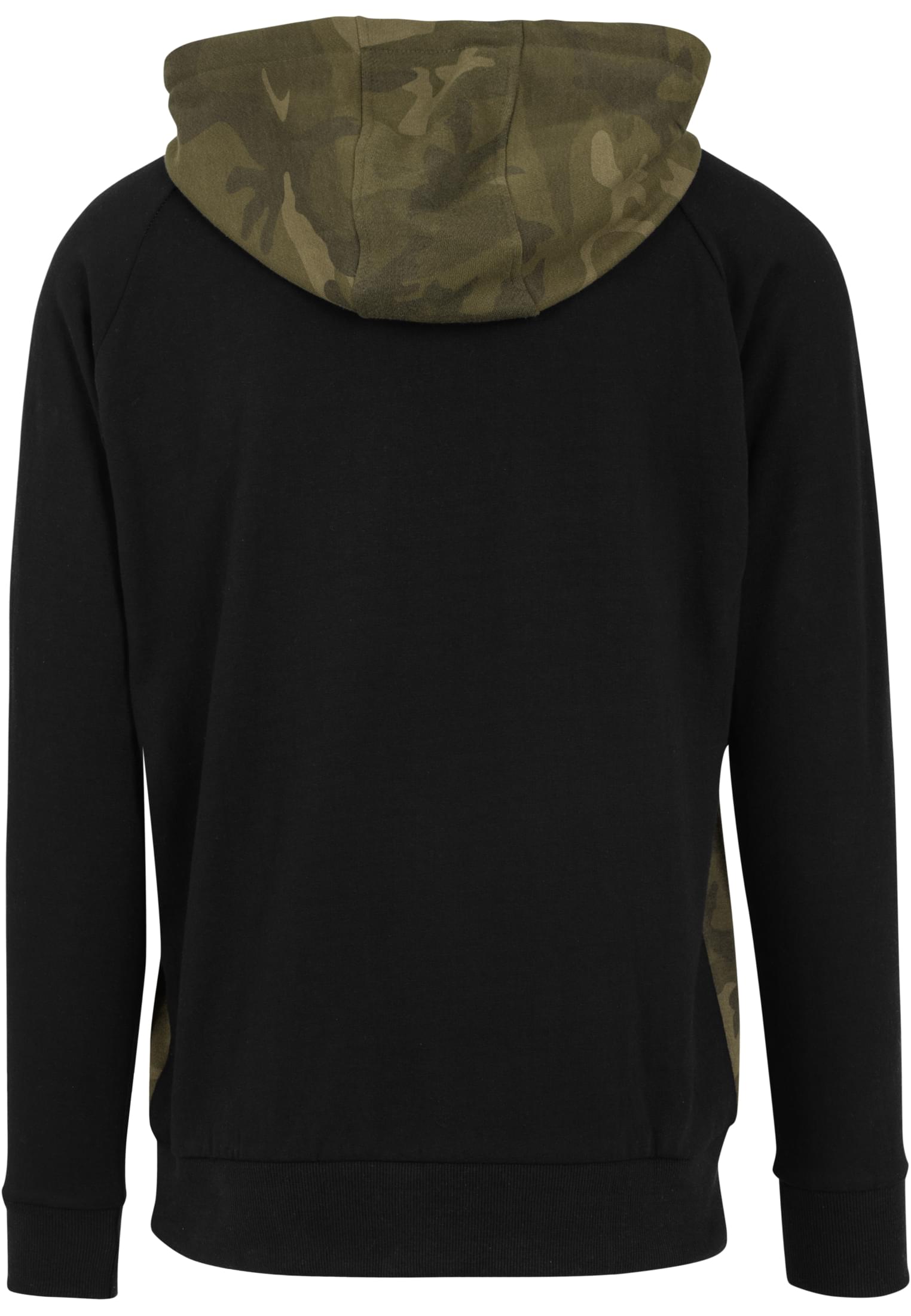 Camo Contrast Raglan Hoody | olive camo/blk