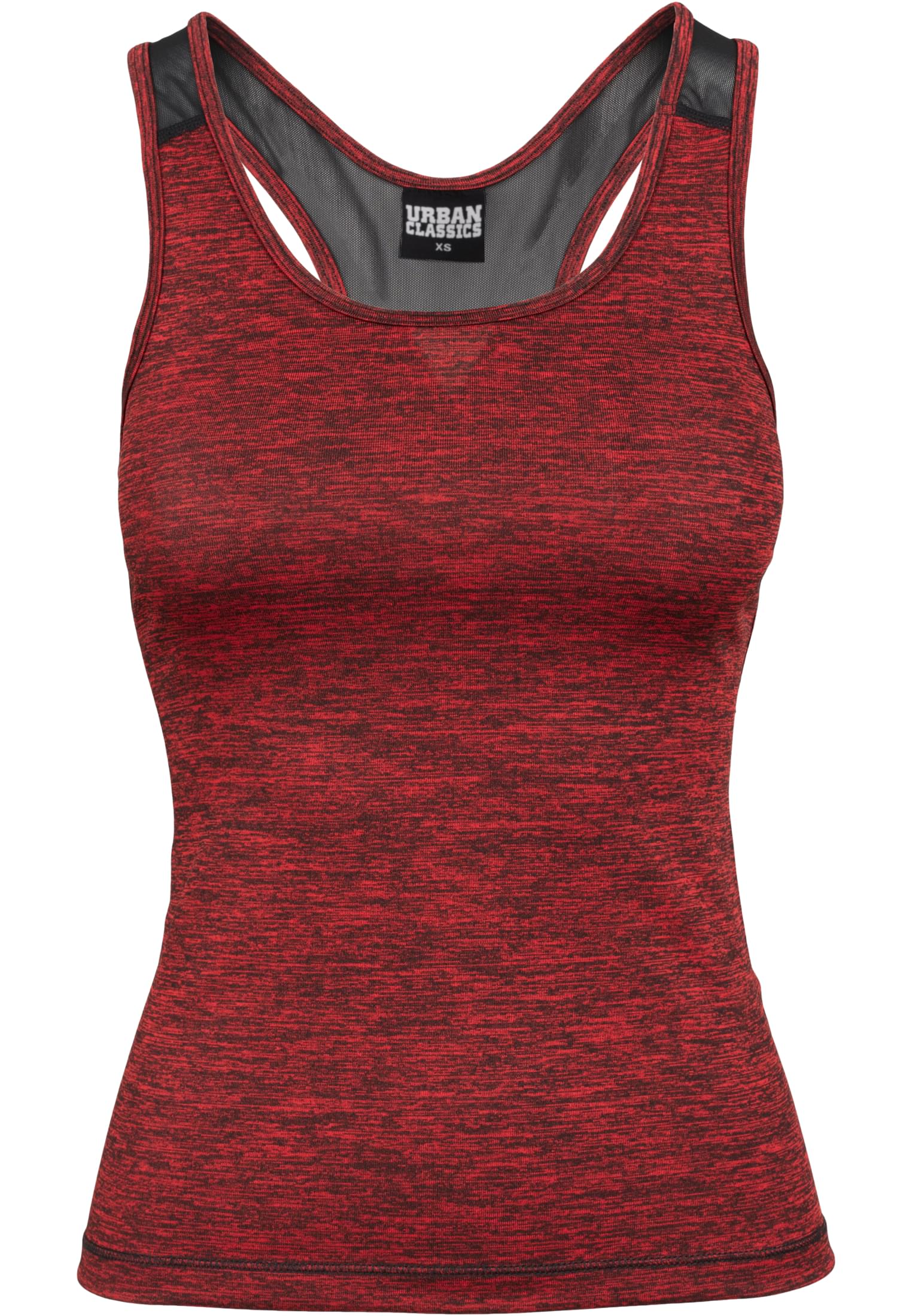 Ladies Active Melange Trainings Top | red/black/black