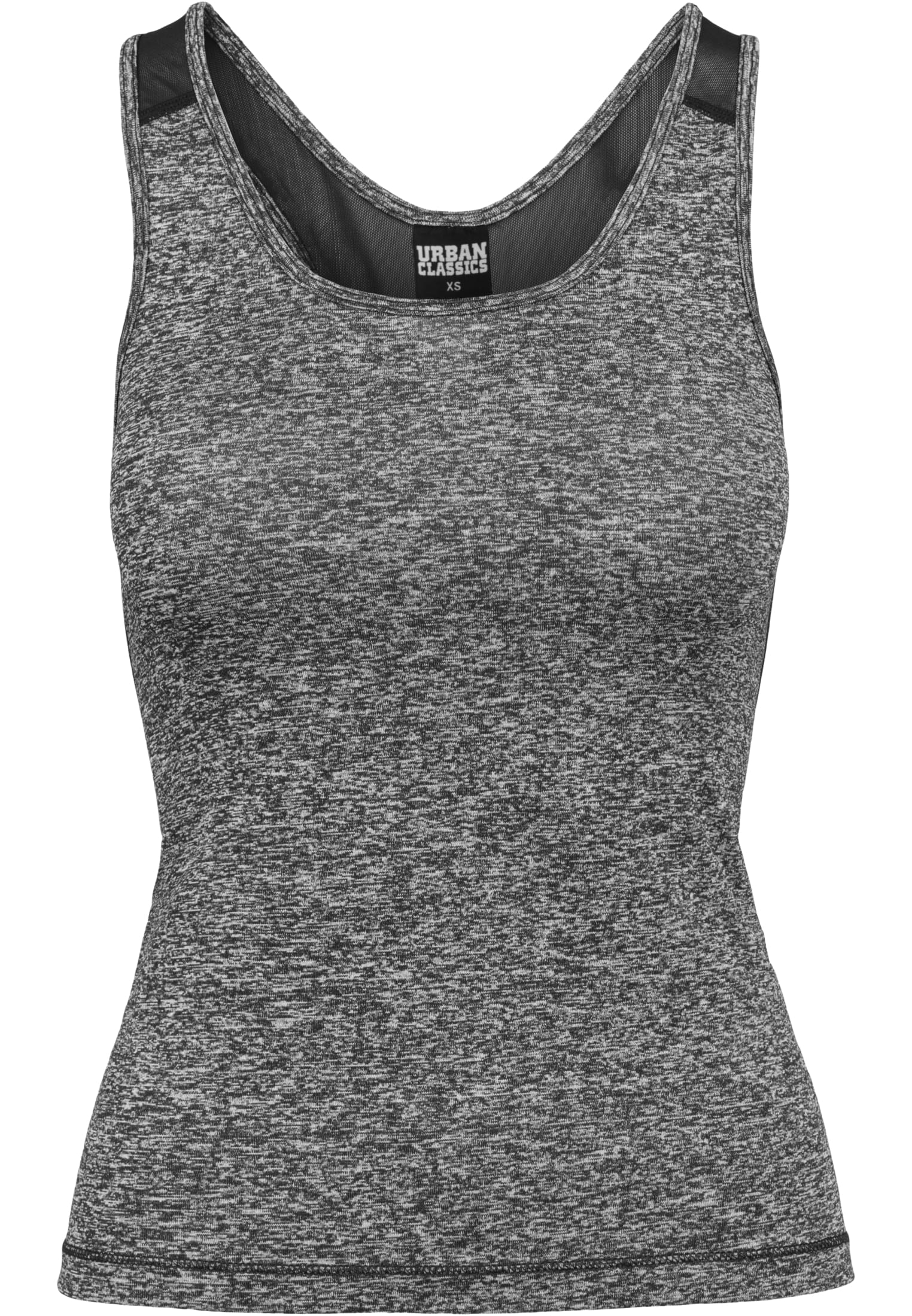 Ladies Active Melange Trainings Top | charcoal/white/black