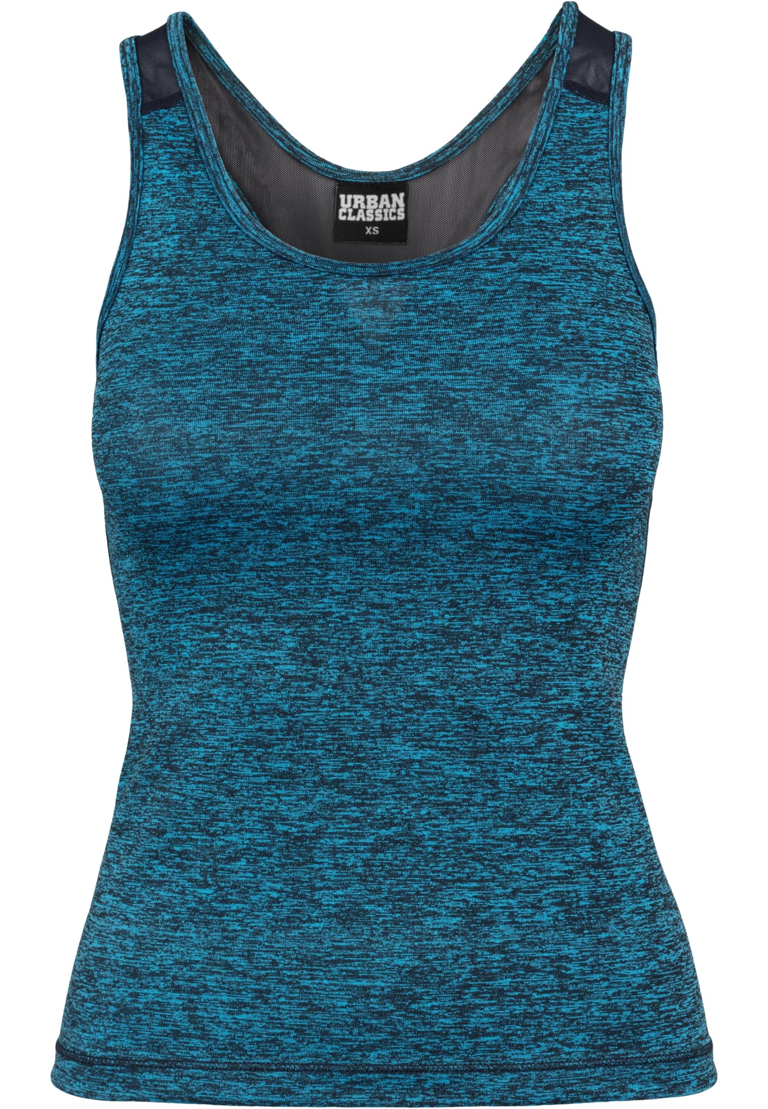 Ladies Active Melange Trainings Top | turquoise/black/black