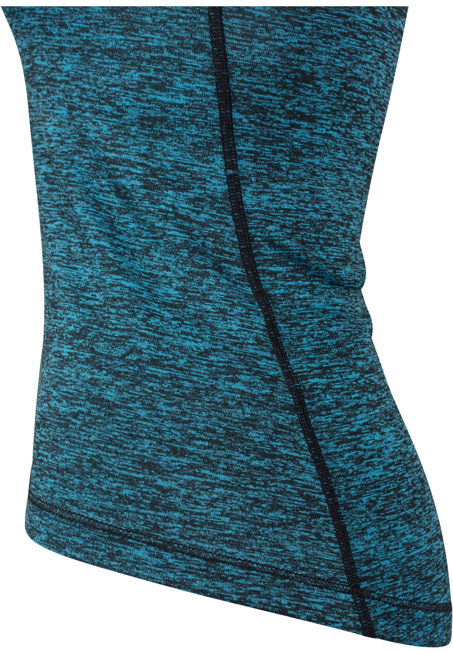 Ladies Active Melange Trainings Top | turquoise/black/black