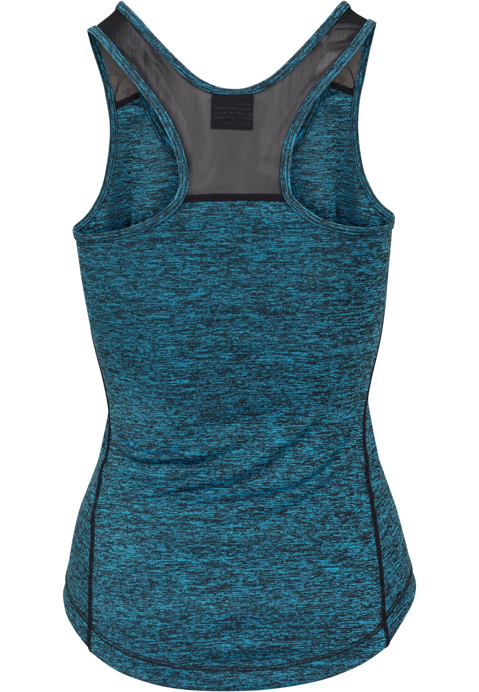 Ladies Active Melange Trainings Top | turquoise/black/black